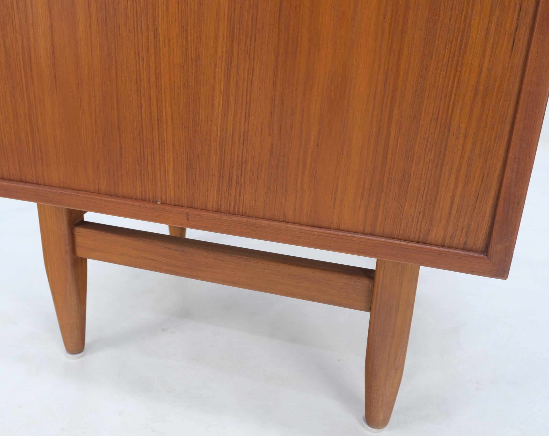 Danish Mid-Century Modern Teak Side End Table Night Stand Tambour Doors Falster For Sale 15