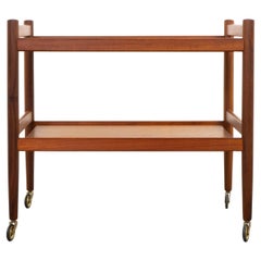 Dänischer Mid-Century Modern-Beistelltischwagen aus Teakholz