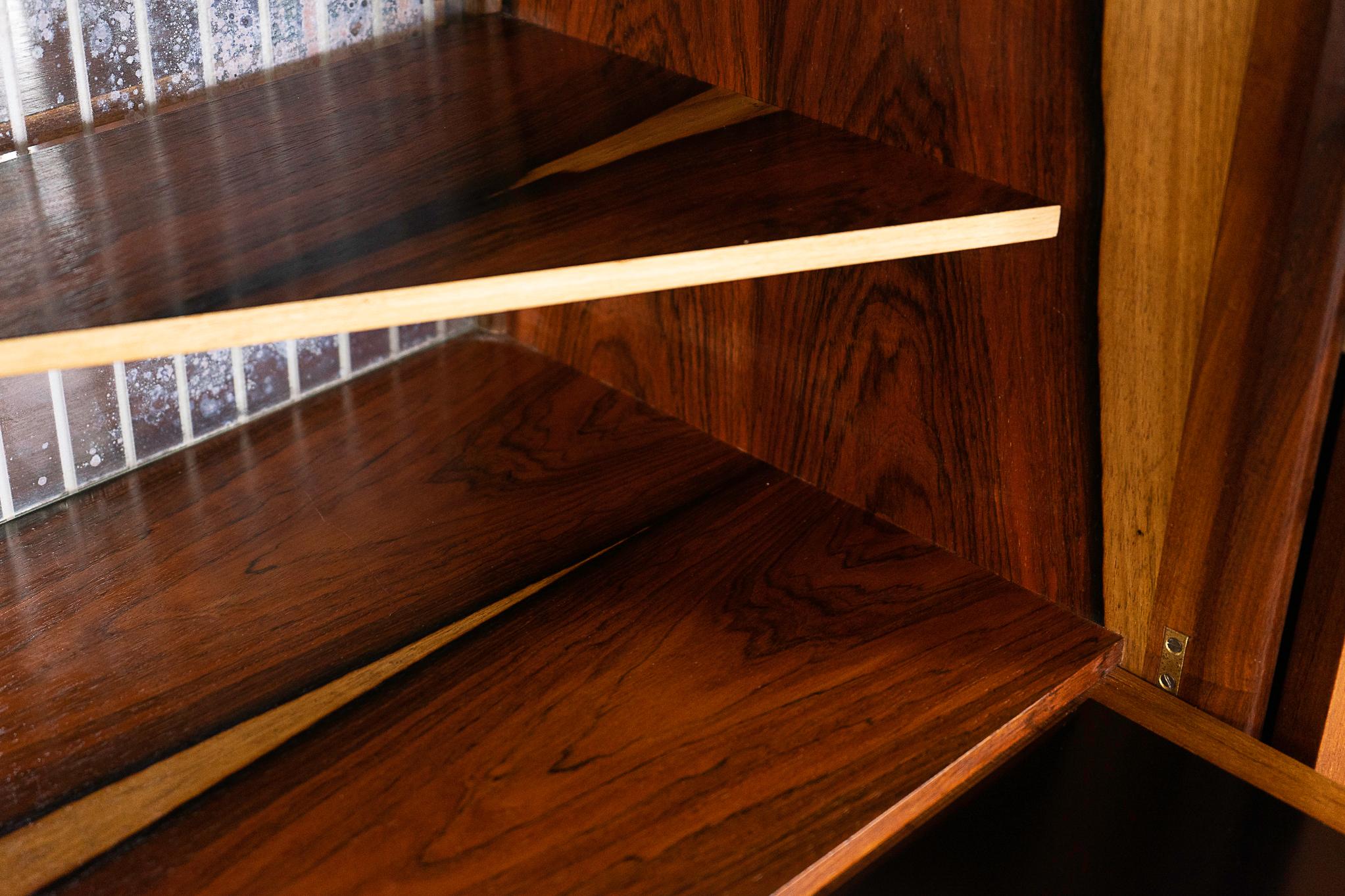 Danish Mid-Century Modern Teak Sideboard with Bar In Good Condition In VANCOUVER, CA