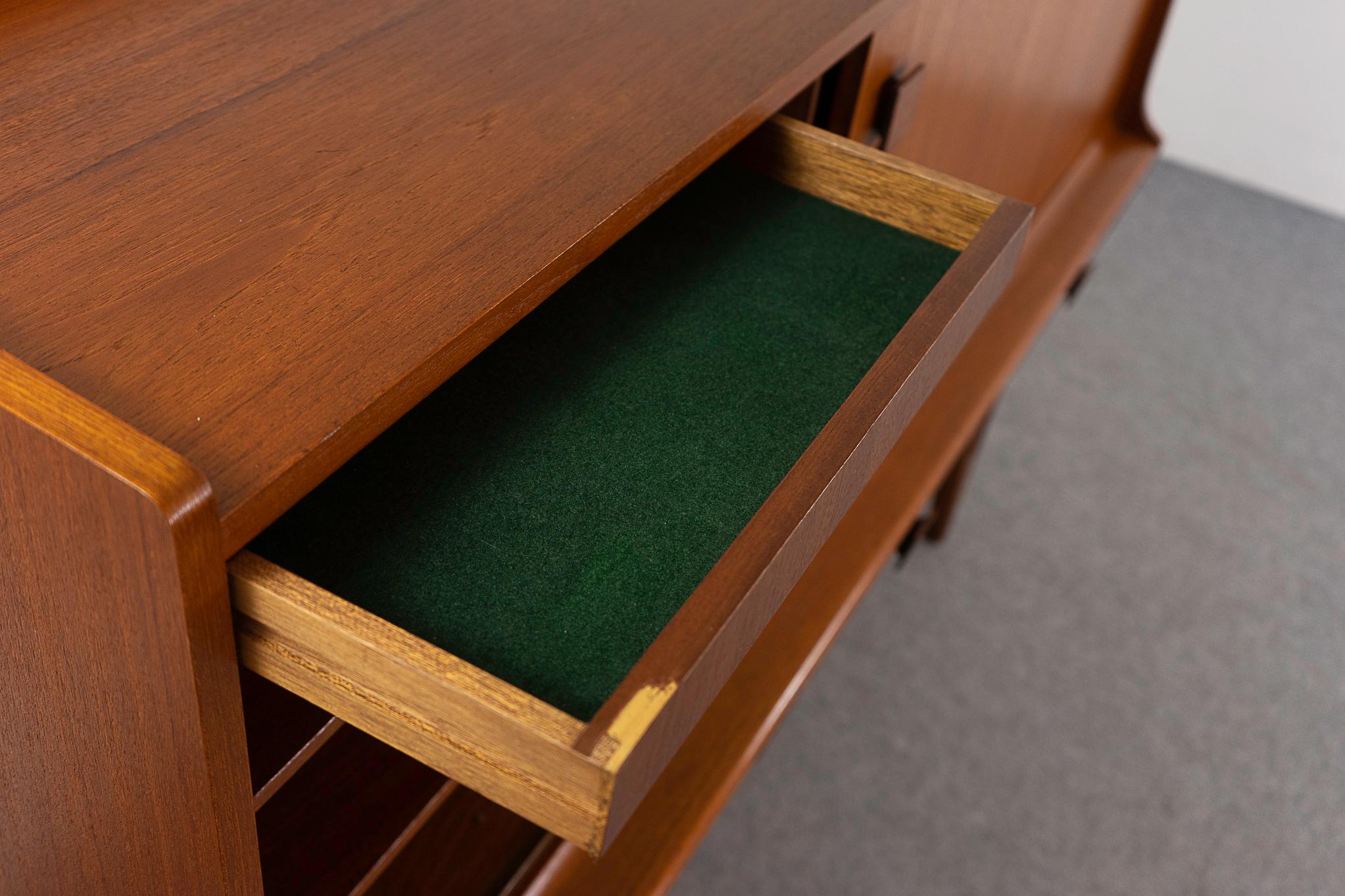 Mid-20th Century Danish Mid-Century Modern Teak Sideboard with Bar
