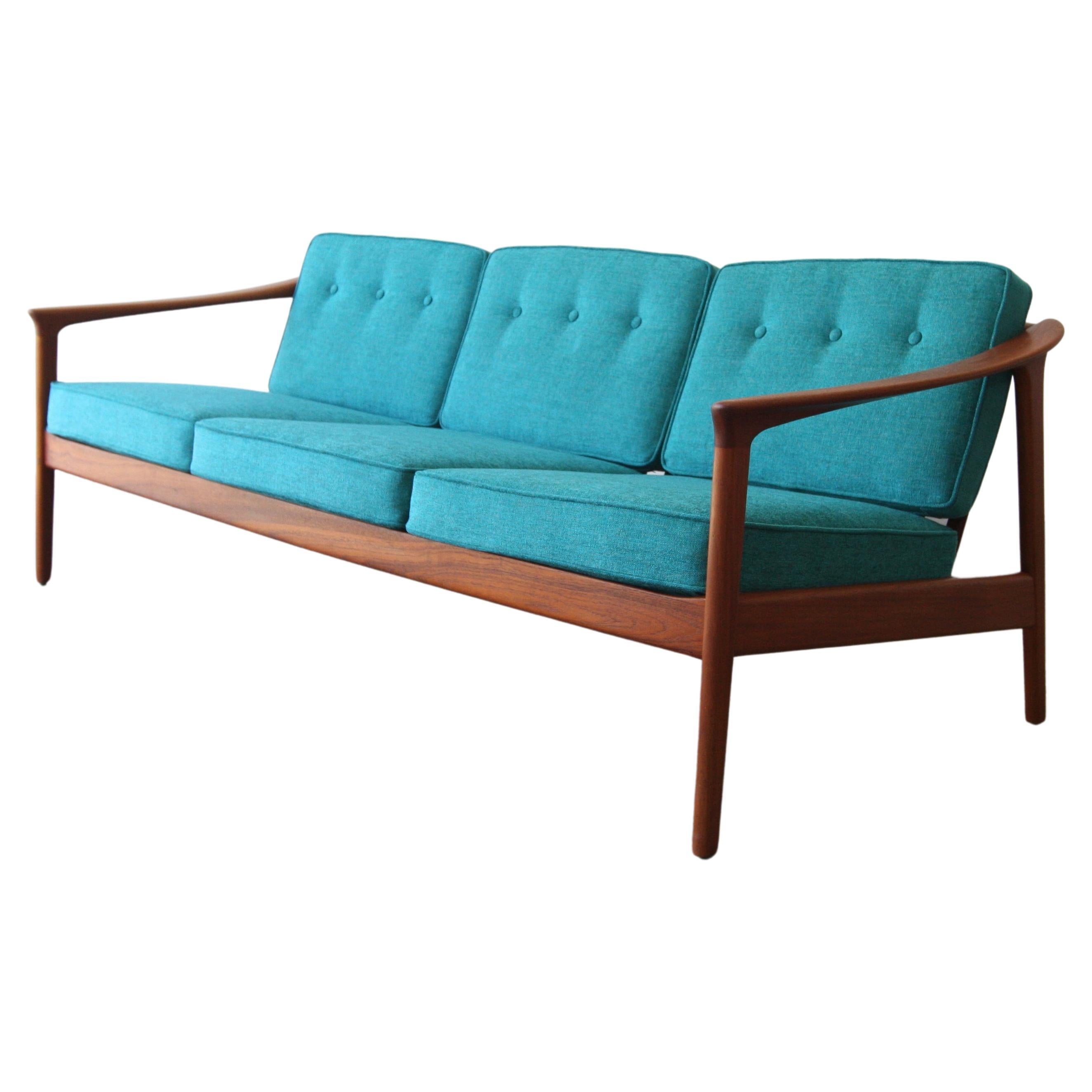 Danish Mid Century Modern teak Sofa by Folke Ohlsson for Dux Model 72-S