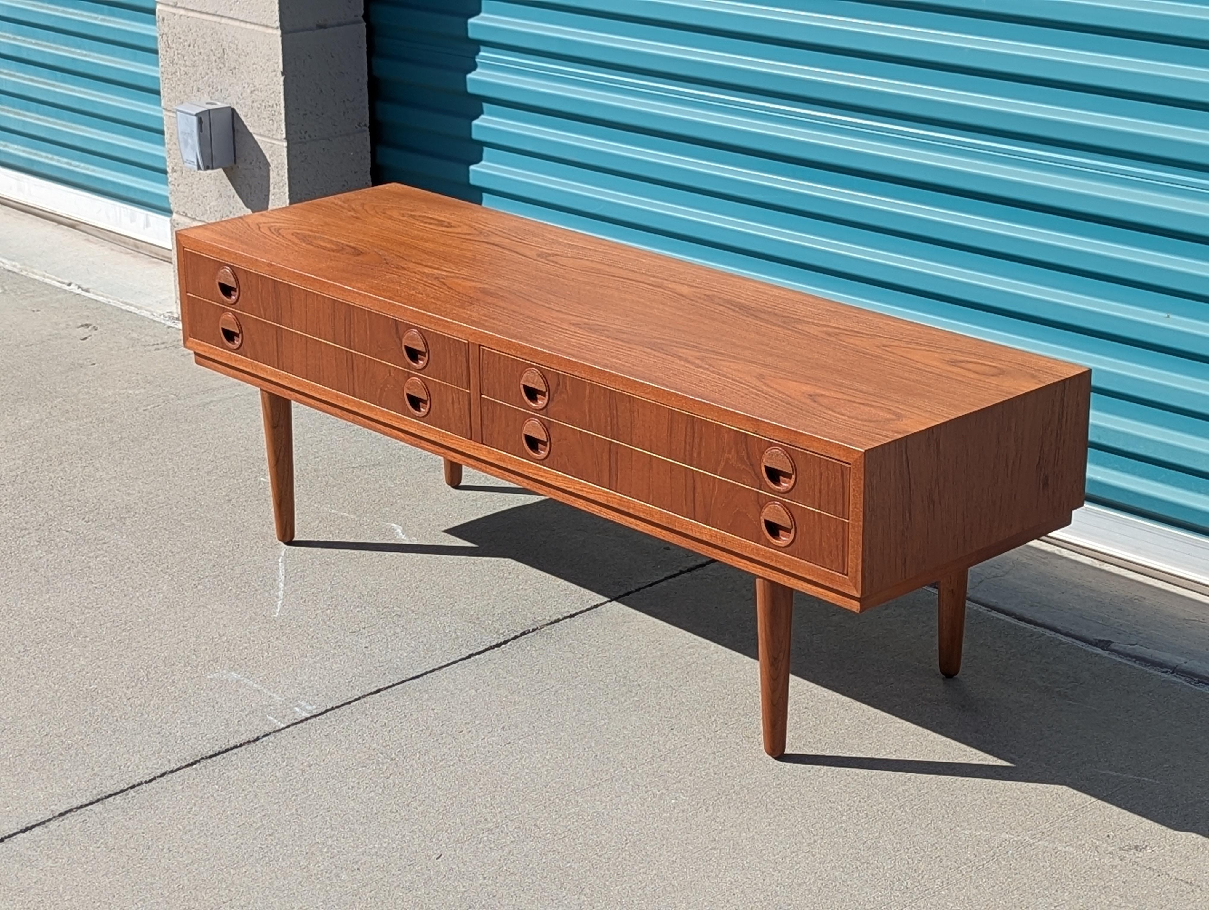 Danish Mid Century Modern Teak Table by Carlo Jensen, c1960s In Excellent Condition In Chino Hills, CA