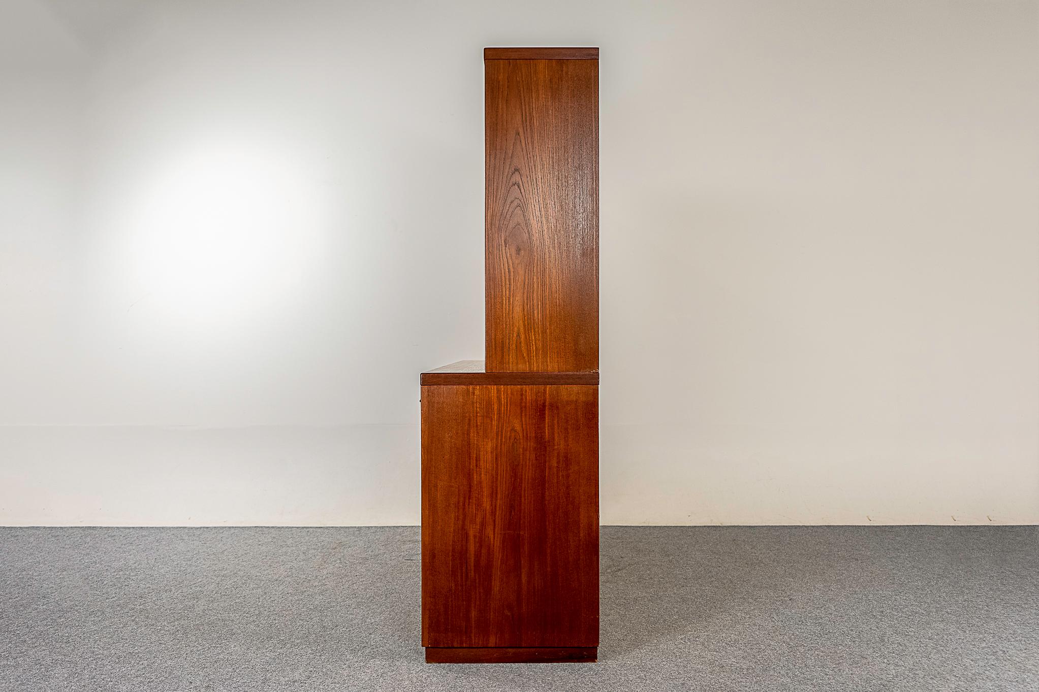 Danish Mid-Century Modern Teak Tambour Door File Cabinet/Bookcase For Sale 3