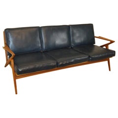 Danish Mid-Century Modern Teak Three Cushion Z Sofa by Poul Jensen for Selig