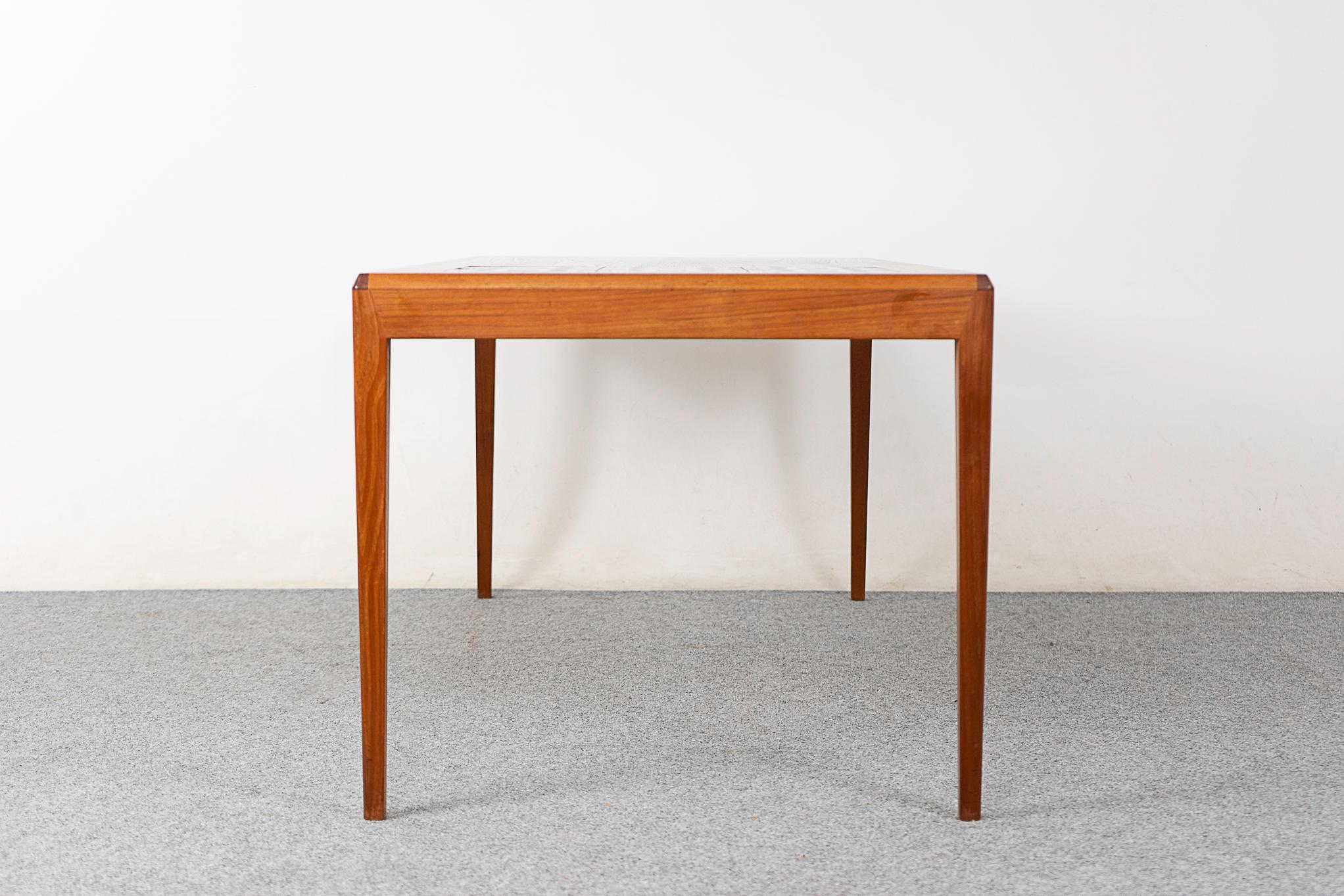 Danish Mid-Century Modern Teak & Tile Coffee Table For Sale 5