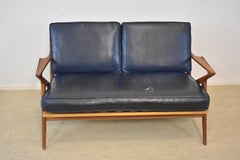 Danish Mid-Century Modern Teak Two Cushion Z Sofa by Poul Jensen for Selig