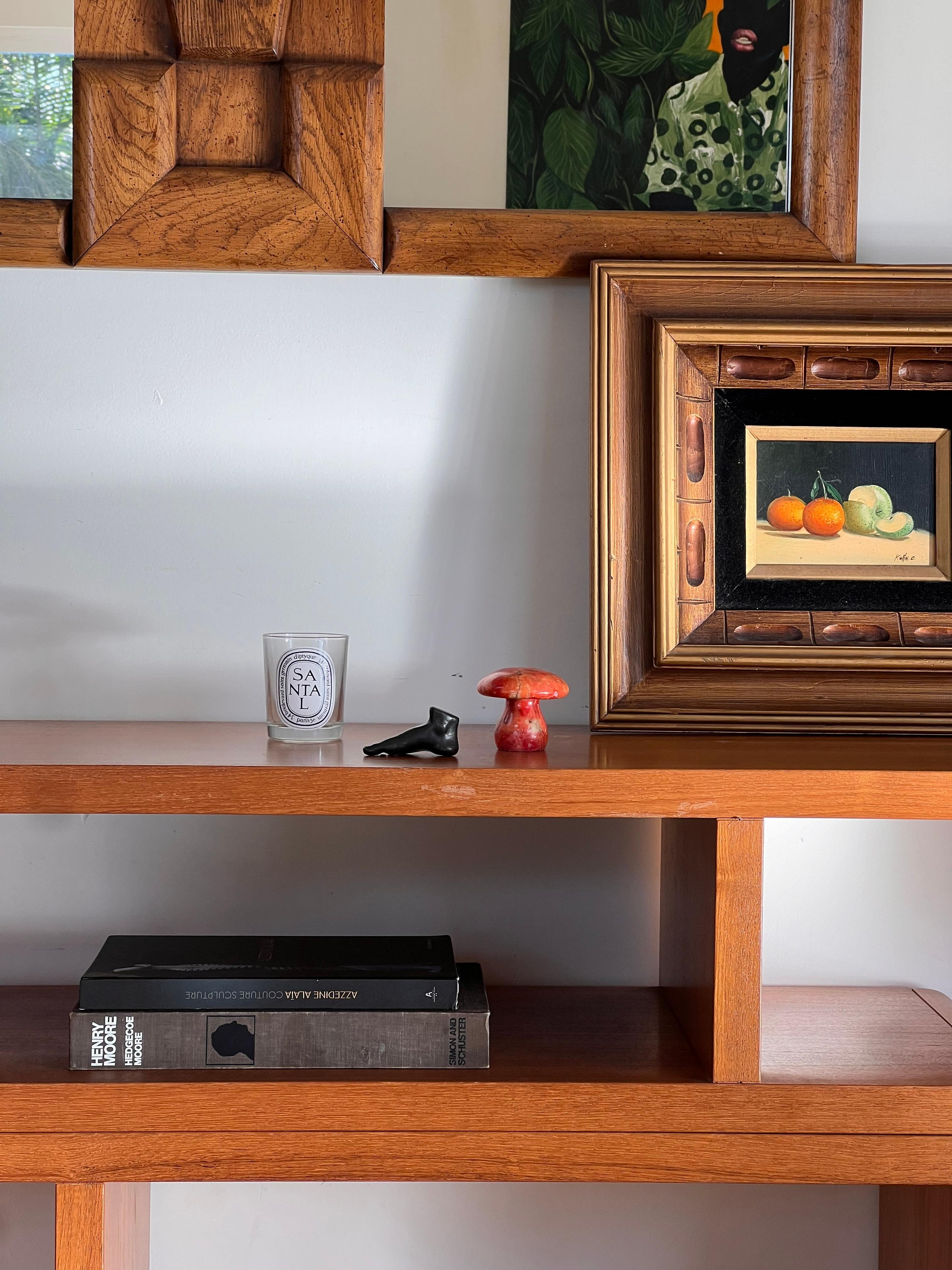 Danish mid century modern teak two-piece modular shelving unit, circa 1965 5