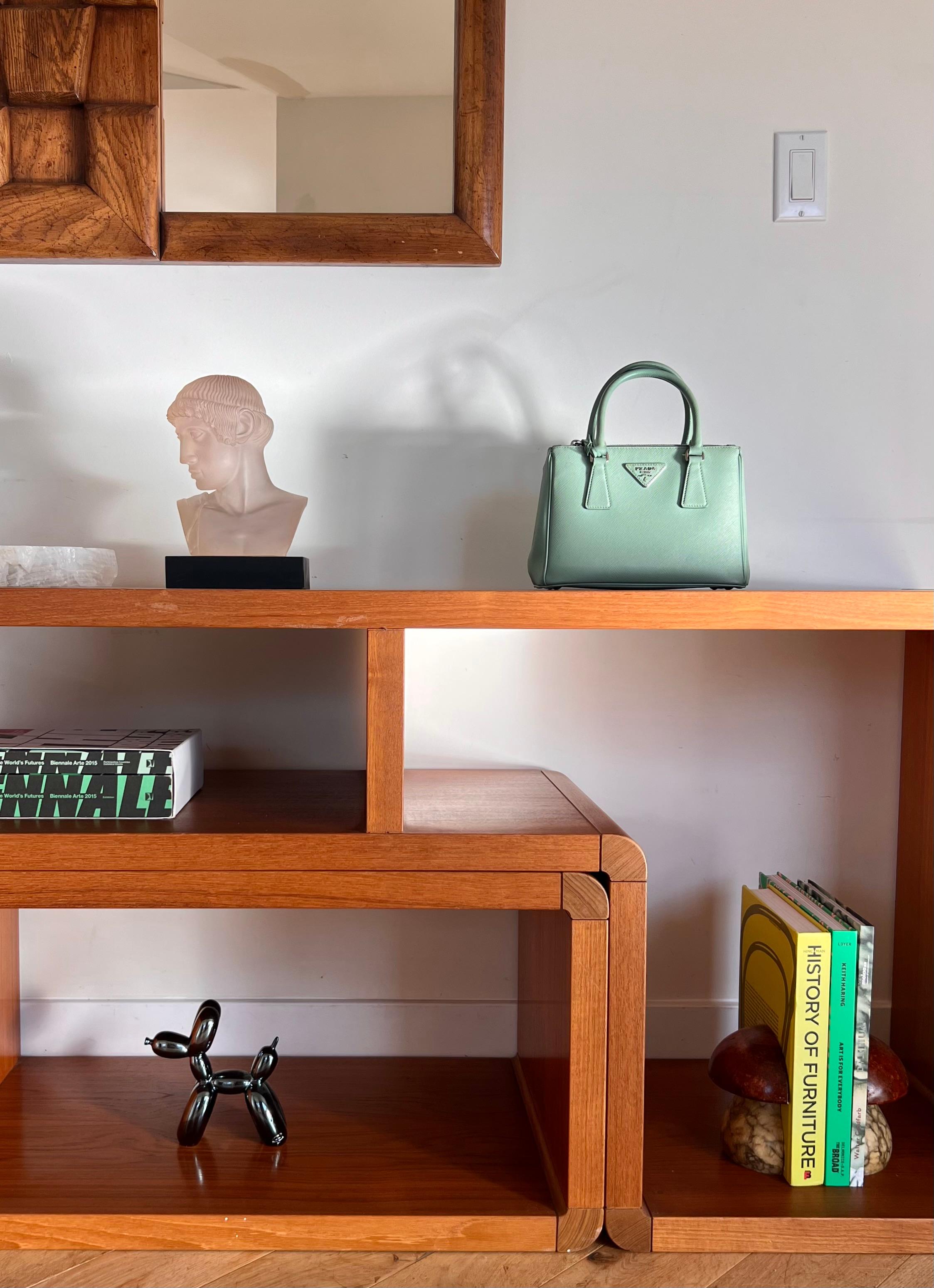 Danish mid century modern teak two-piece modular shelving unit, circa 1965 2