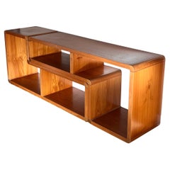 Danish mid century modern teak two-piece modular shelving unit, circa 1965