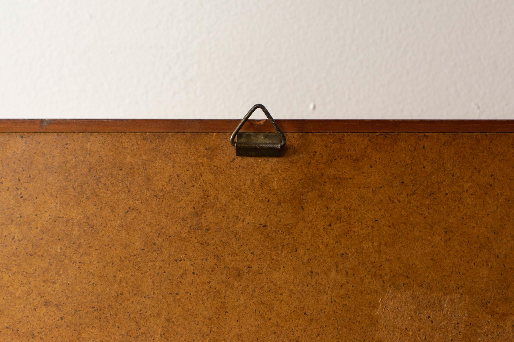 Specchio da parete danese in teak della metà del secolo scorso in vendita 5