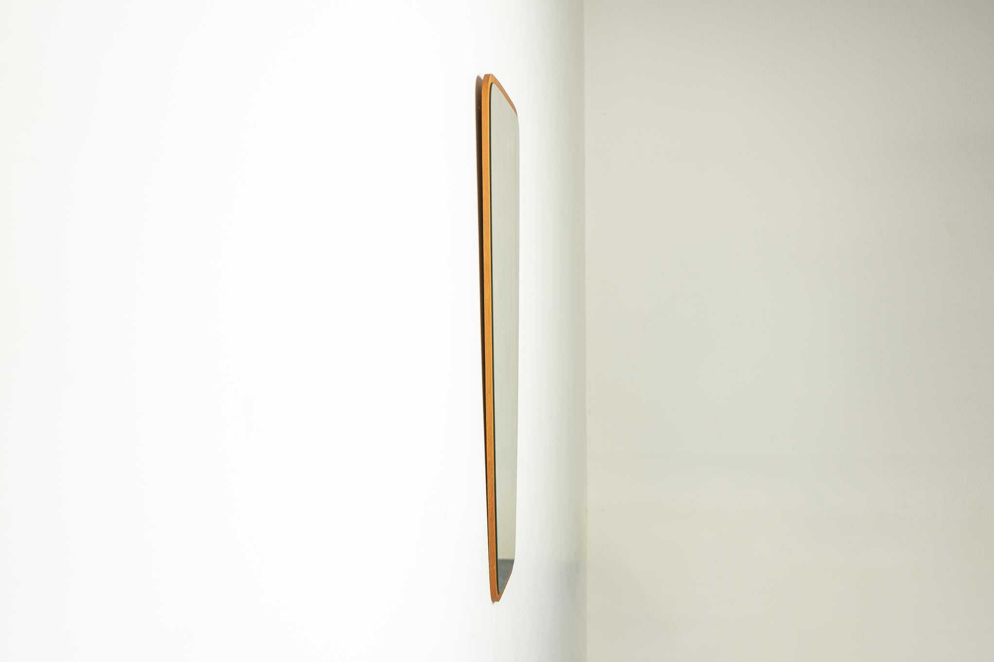 Danish Mid-Century Modern Teak Wall Mirror 3