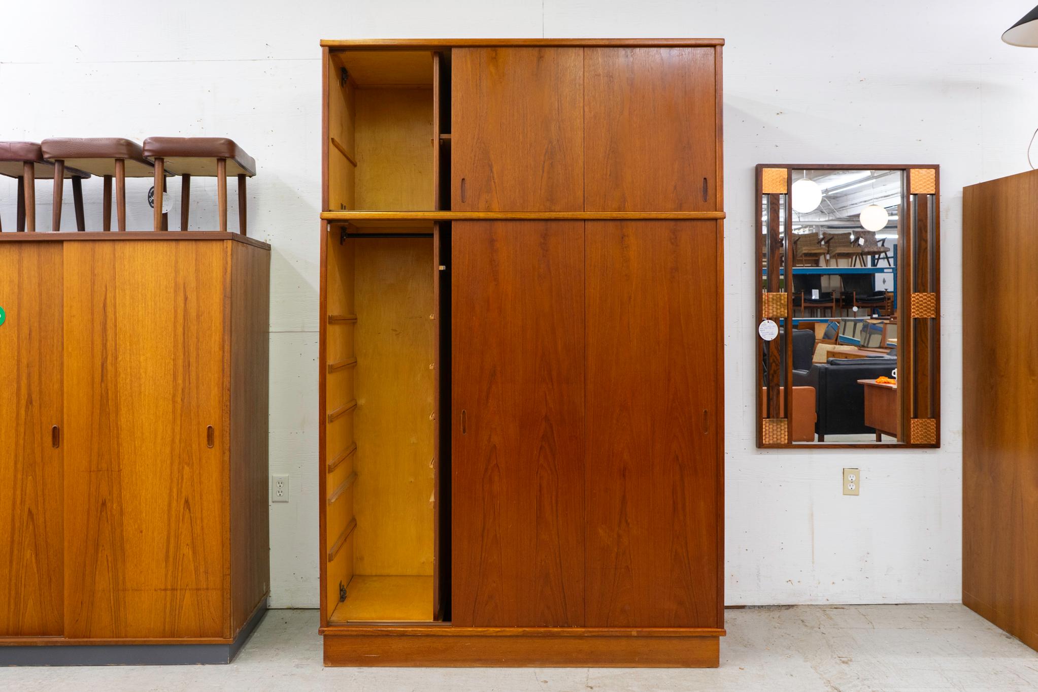 Scandinavian Modern Danish Mid-Century Modern Teak Wardrobe
