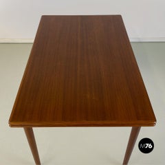 Danish mid century modern teak wood extendable table, 1960s