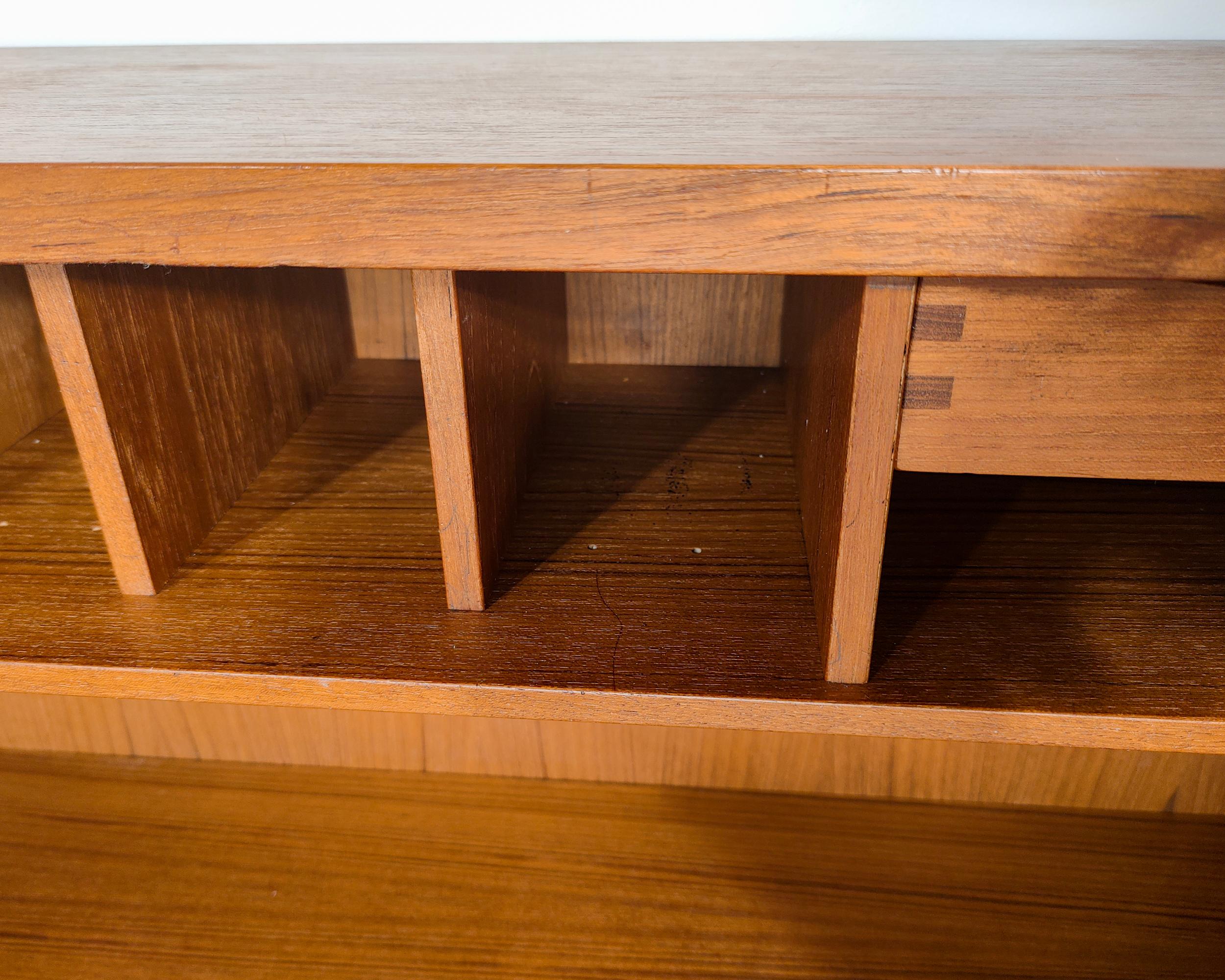 Danish Mid-Century Modern Teak Wood Secretary Fold Down Desk by Dyrlund 5