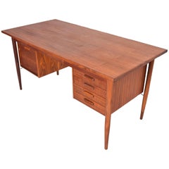 Danish Mid-Century Modern Teak Writing Desk Arne Vodder