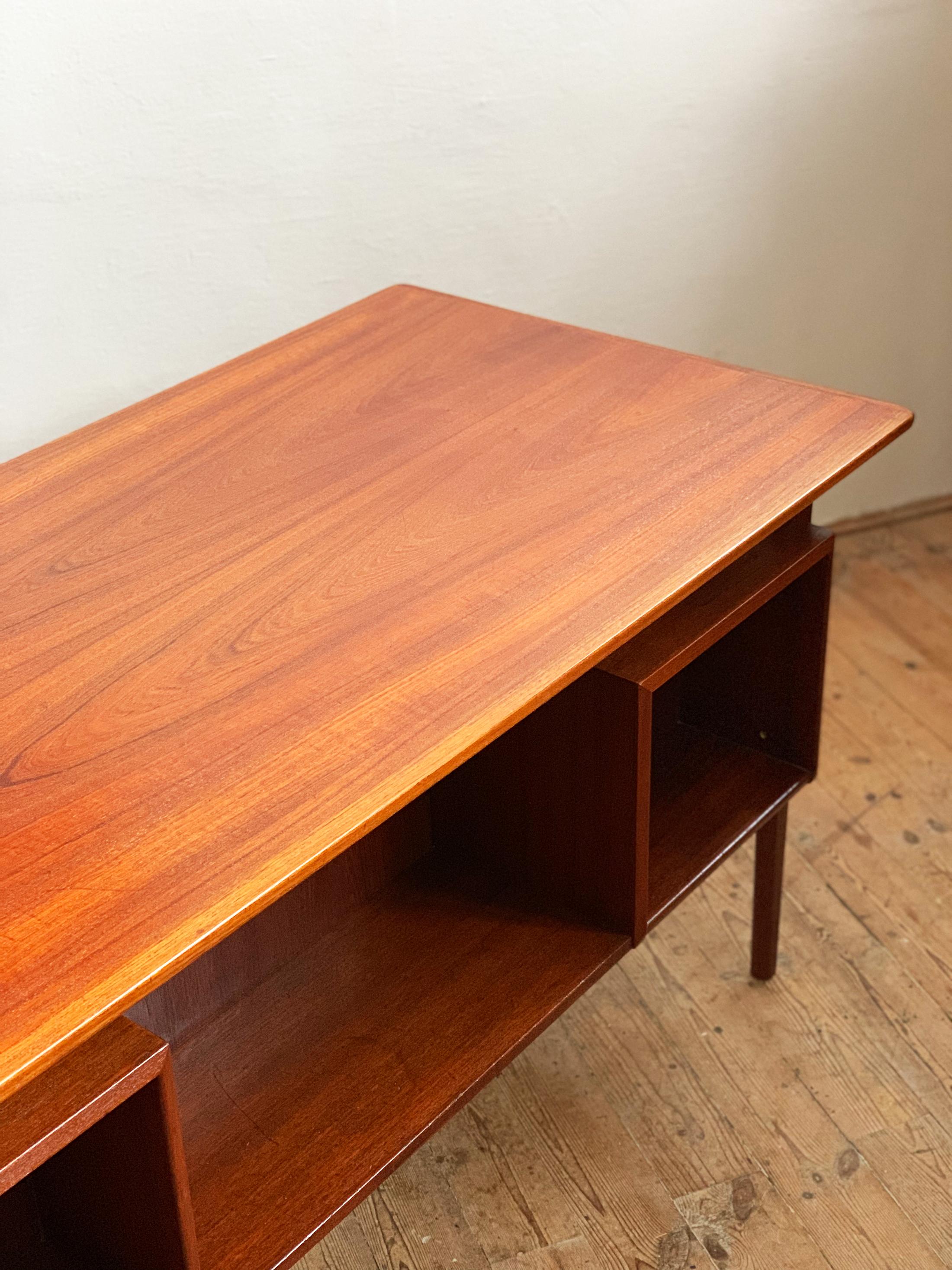 Danish Mid-Century Modern Teak Writing Desk by Peter Løvig Nielsen For Sale 6
