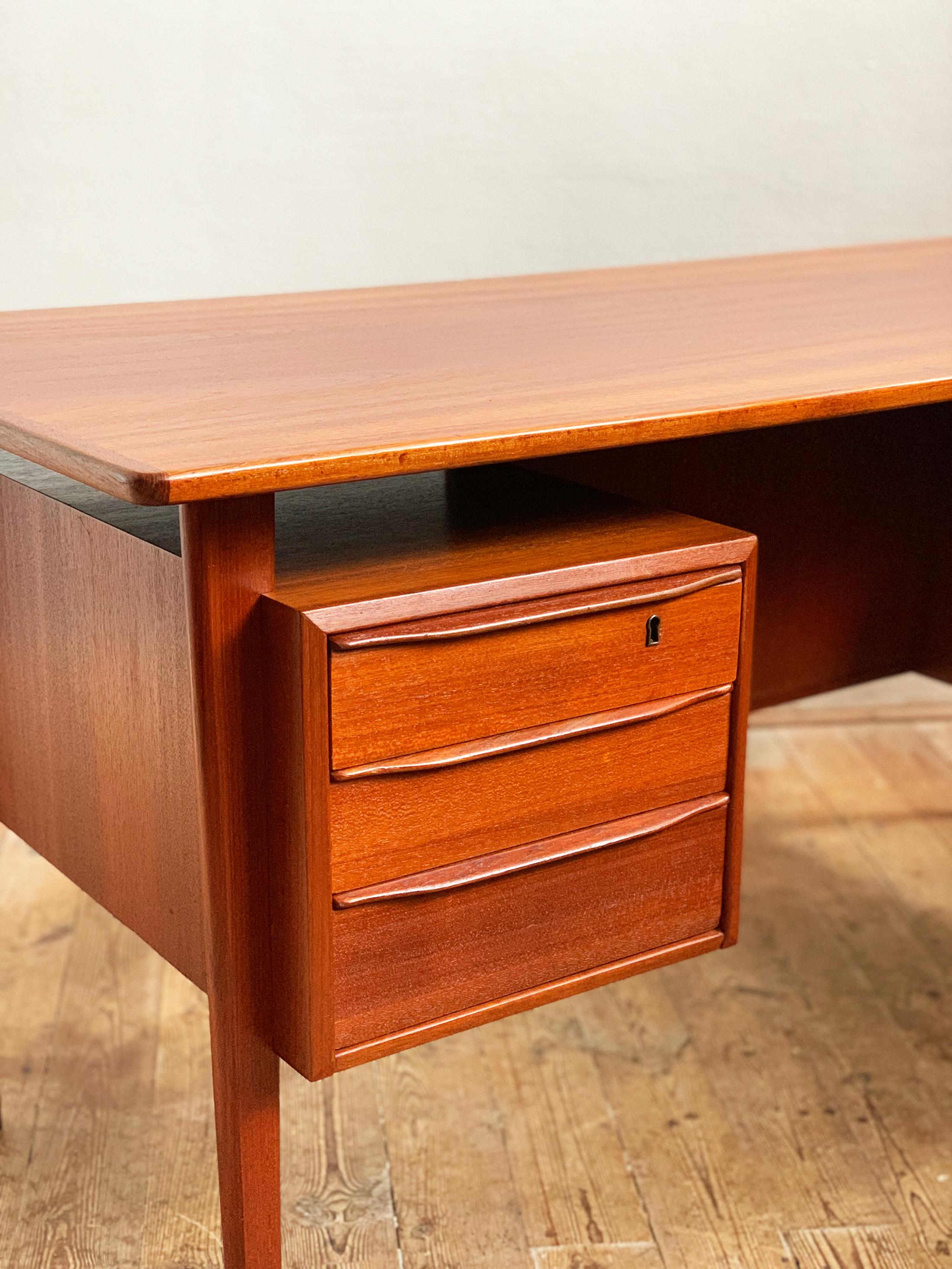 Danish Mid-Century Modern Teak Writing Desk by Peter Løvig Nielsen For Sale 9