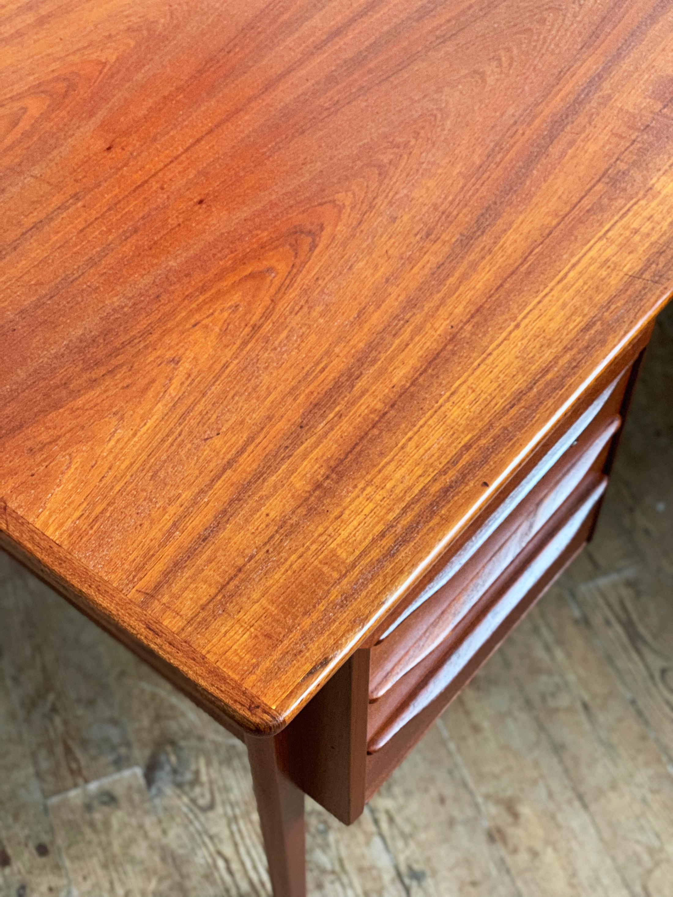 Danish Mid-Century Modern Teak Writing Desk by Peter Løvig Nielsen For Sale 12