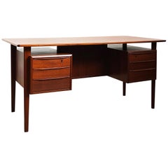 Danish Mid-Century Modern Teak Writing Desk by Peter Løvig Nielsen