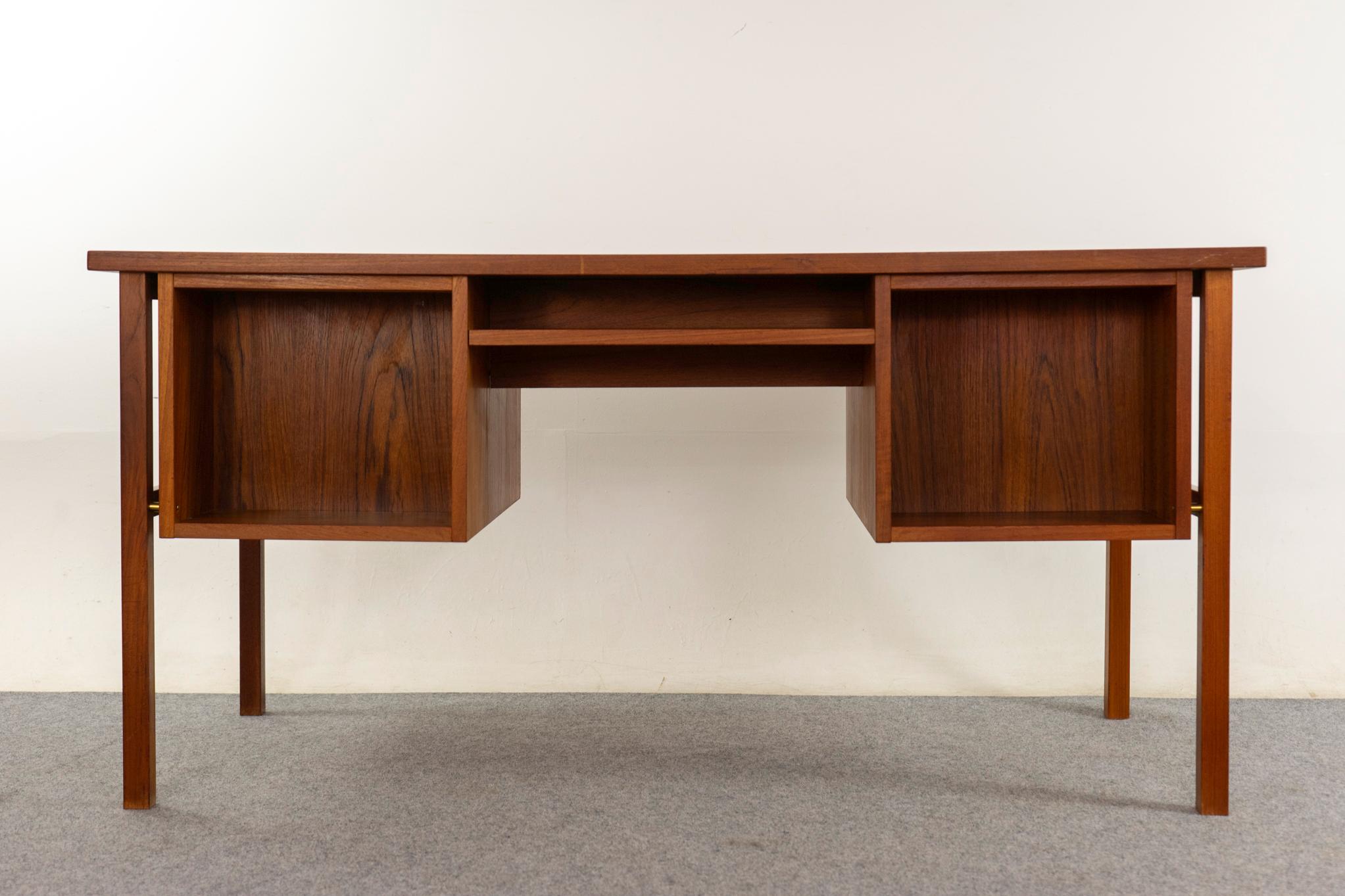 Danish Mid-Century Modern Teak Writing Desk For Sale 6