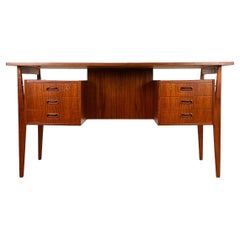 Vintage Danish Mid-Century Modern Teak Writing Desk