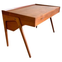 Vintage Danish Mid Century Modern Teak Writing Desk