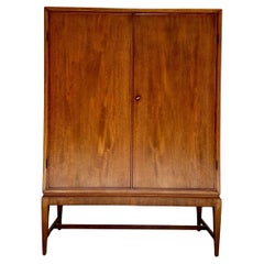 Danish Mid Century Modern Two Door Mahogany and Oak Cabinet
