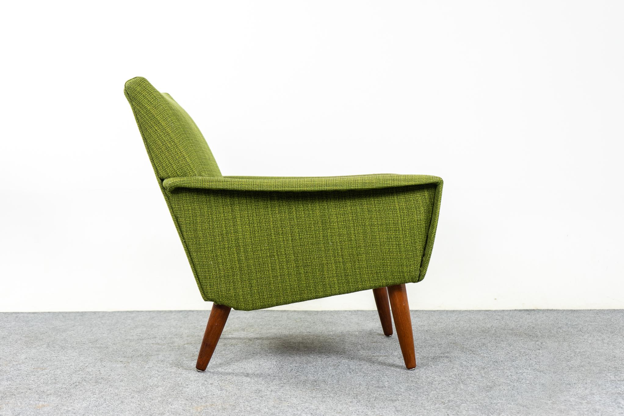 Danish Mid-Century Modern Upholstered Teak Lounge Chair 1