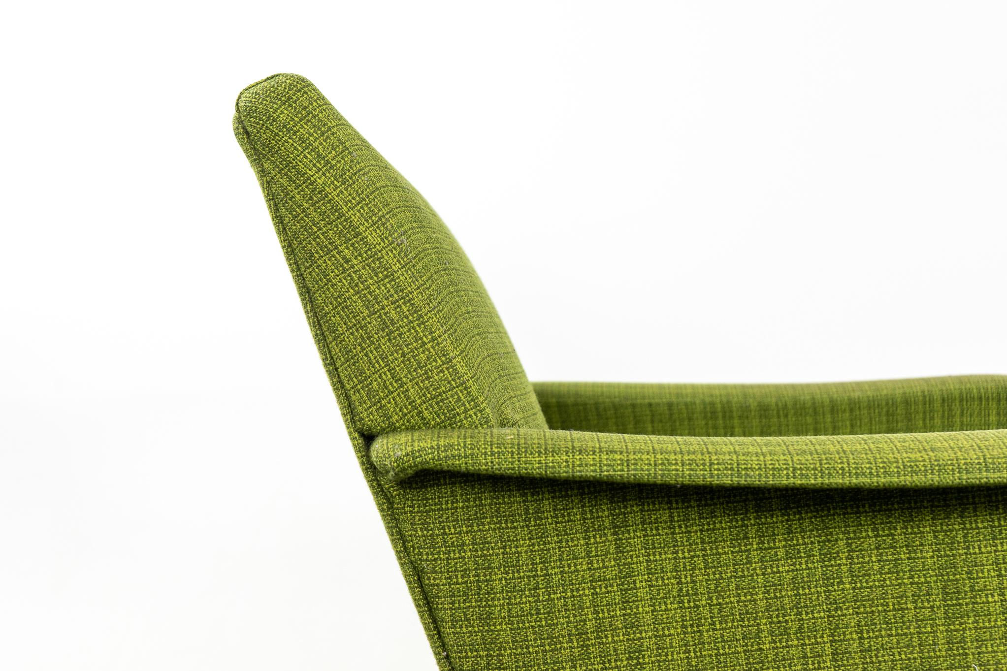 Danish Mid-Century Modern Upholstered Teak Lounge Chair 2