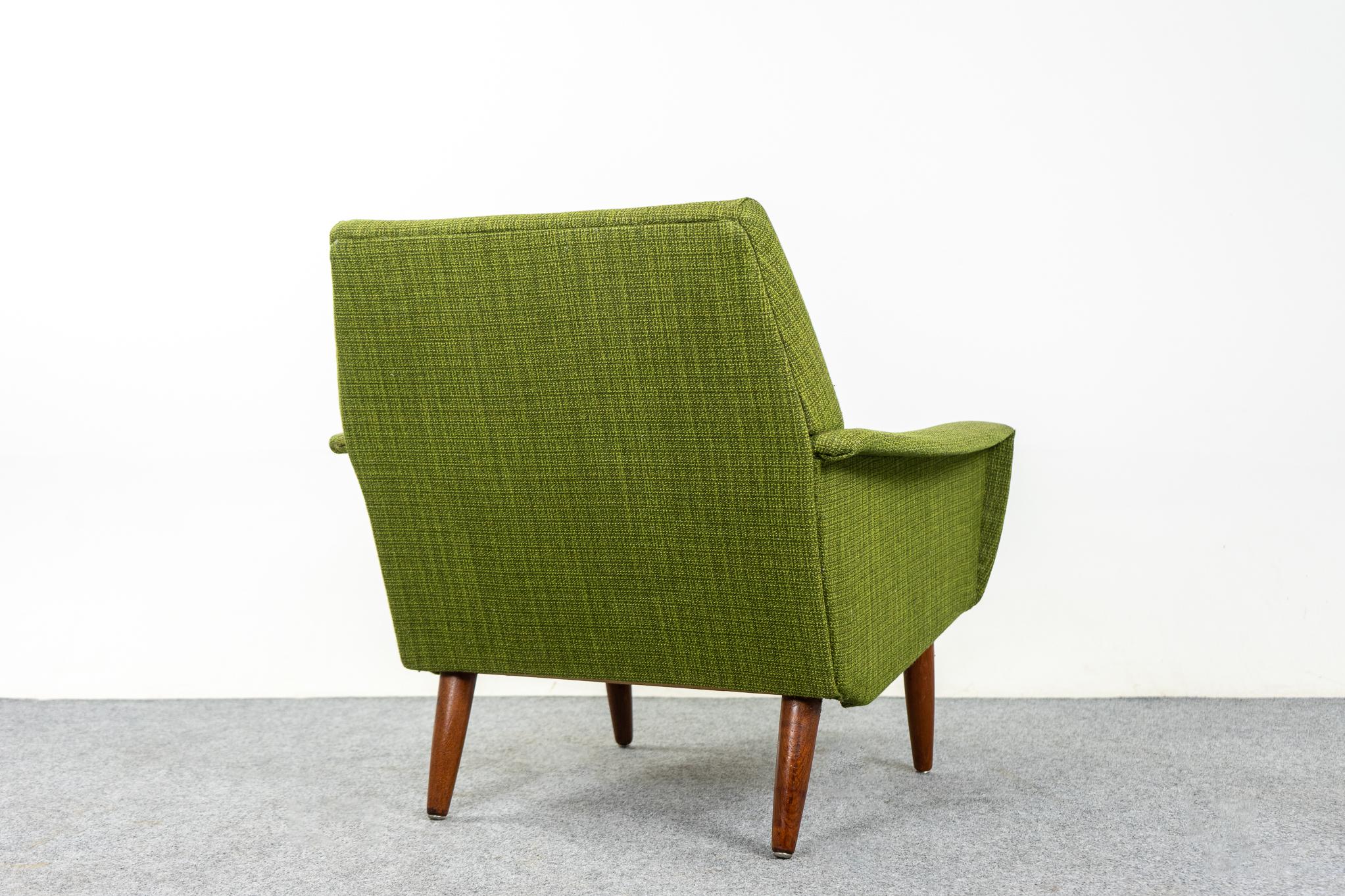 Danish Mid-Century Modern Upholstered Teak Lounge Chair 3
