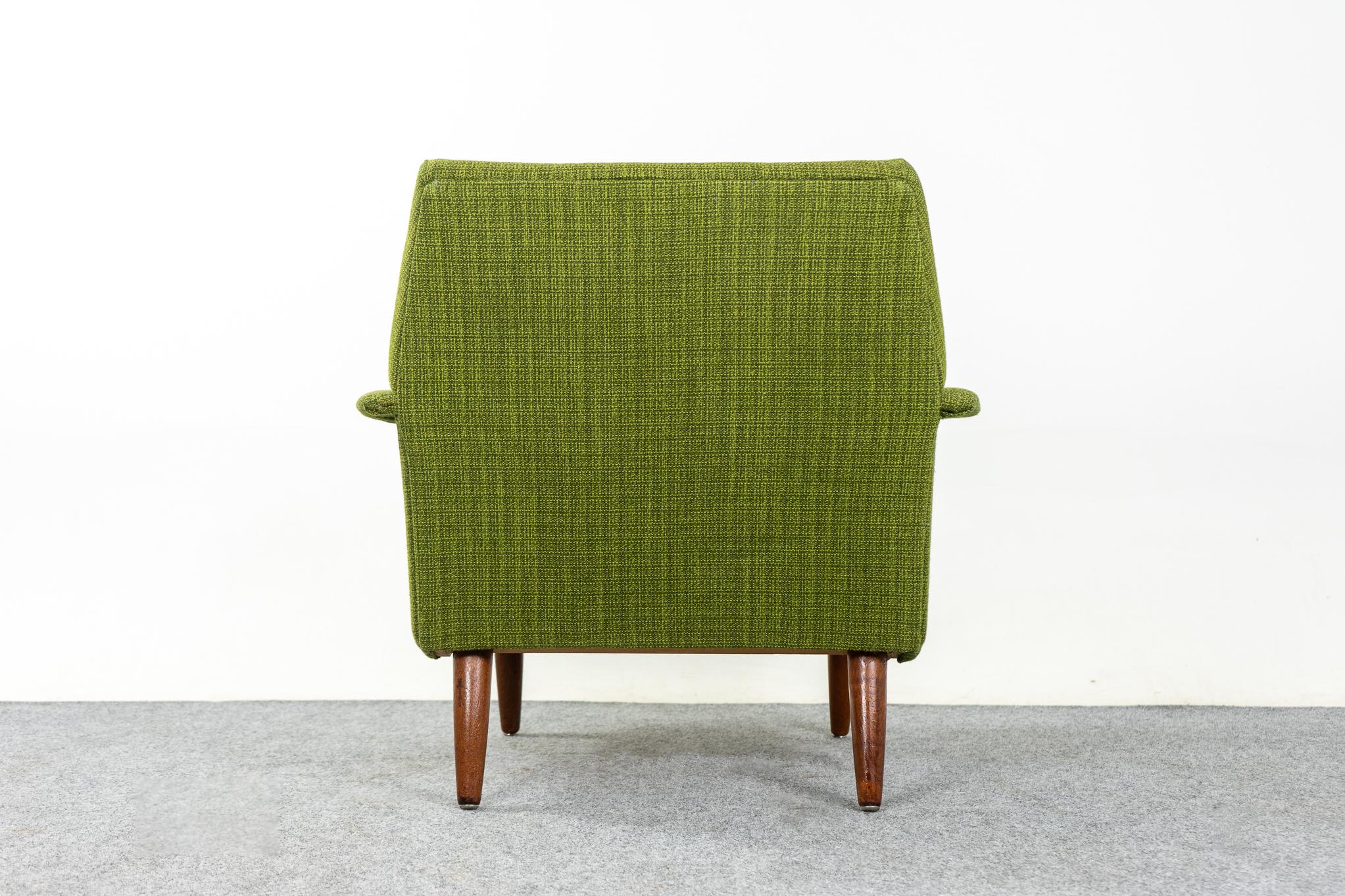 Danish Mid-Century Modern Upholstered Teak Lounge Chair 4