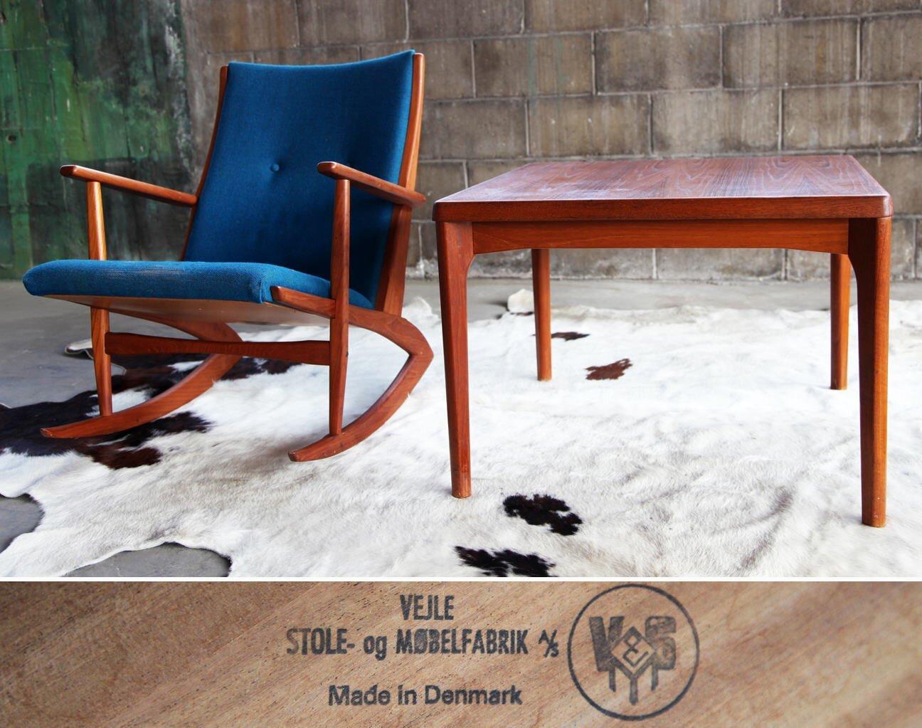 20th Century Danish Mid-Century Modern Vejle Stole & Mobelfabrik Teak End Table, 1960s For Sale