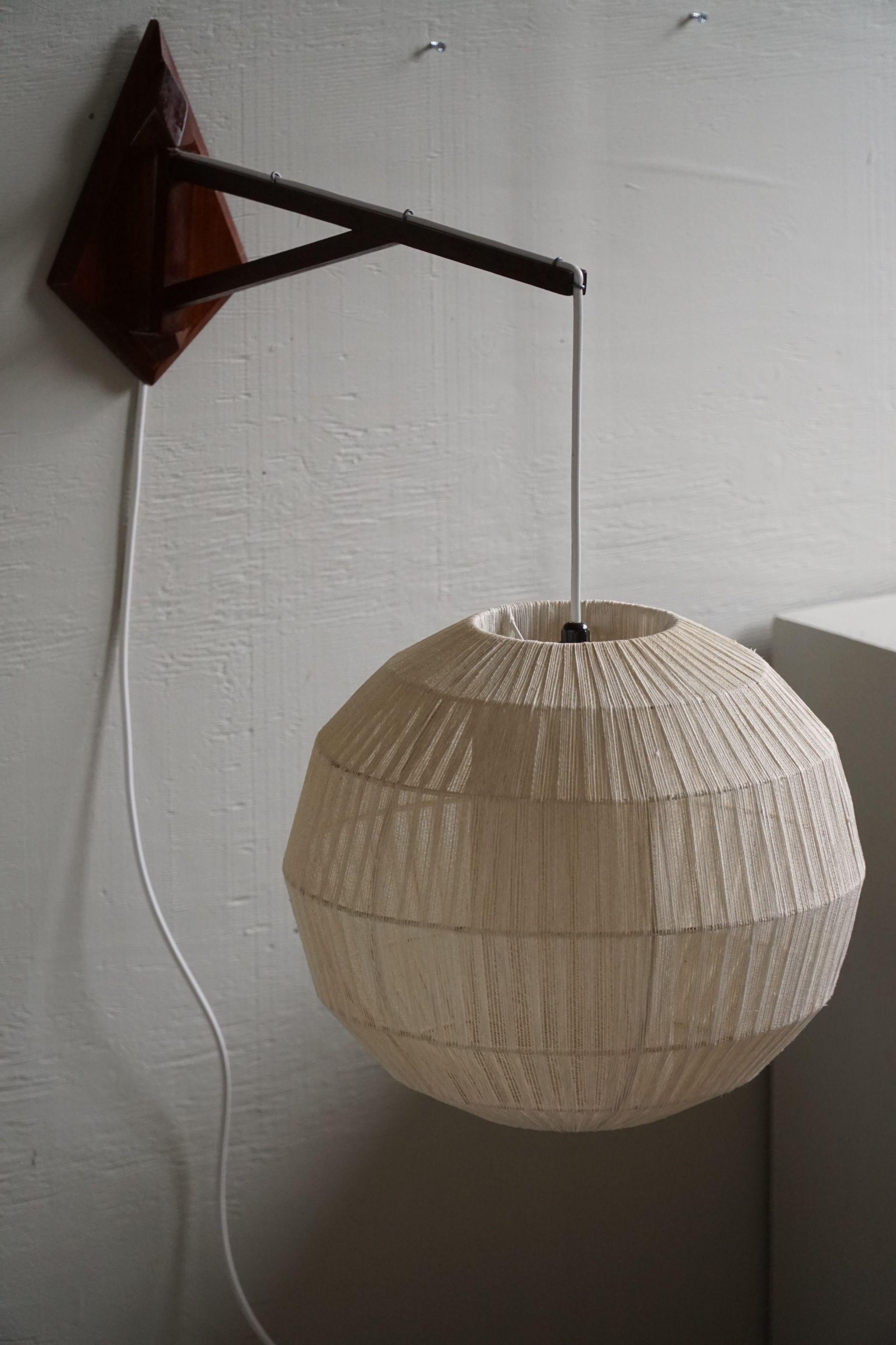 Danish Mid Century Modern - Wall lamp in Teak & Rope Shade - Ib Fabiansen, 1960 9
