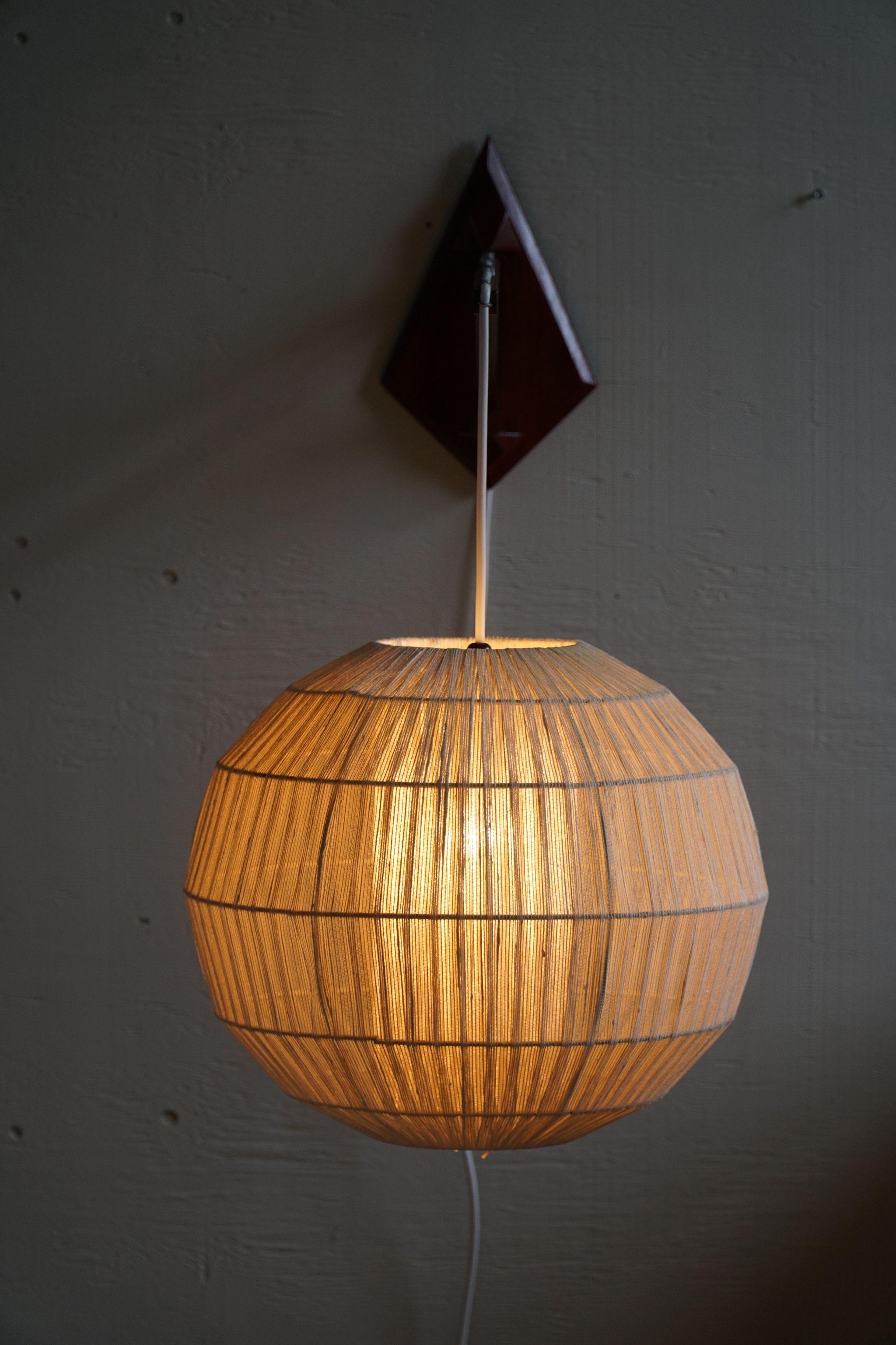 20th Century Danish Mid Century Modern - Wall lamp in Teak & Rope Shade - Ib Fabiansen, 1960
