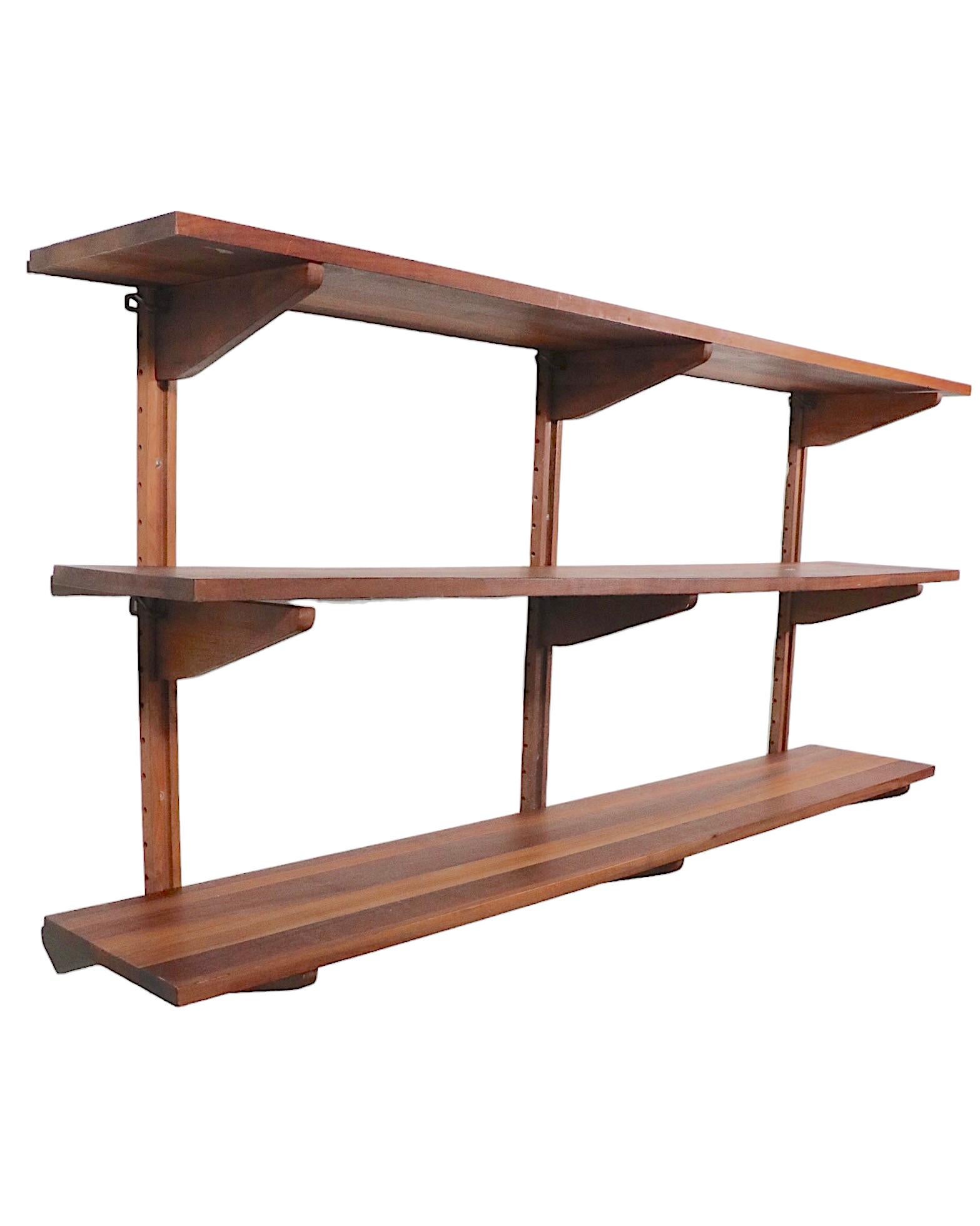 Scandinavian Modern Danish Mid-Century Modern Wall Unit Shelves Attributed to Cadovius, circa 1950s