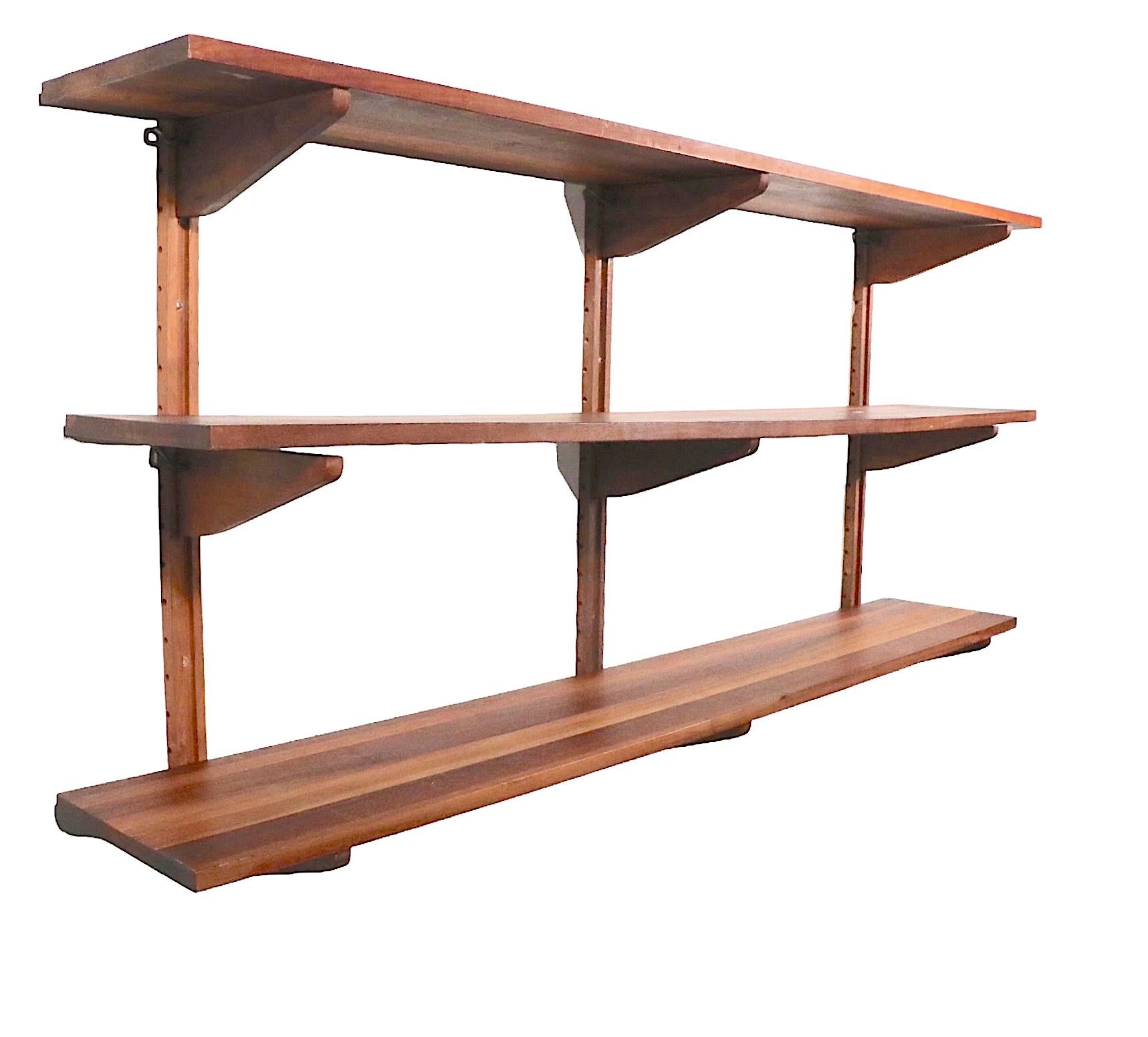 20th Century Danish Mid-Century Modern Wall Unit Shelves Attributed to Cadovius, circa 1950s