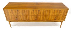 Danish Mid Century Modern Walnut 6 Drawer 57” Long Credenza Dresser Mint!