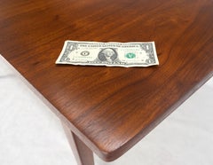 Danish Mid Century Modern Walnut Dining Table on Tapered Legs Two Leaves MINT!