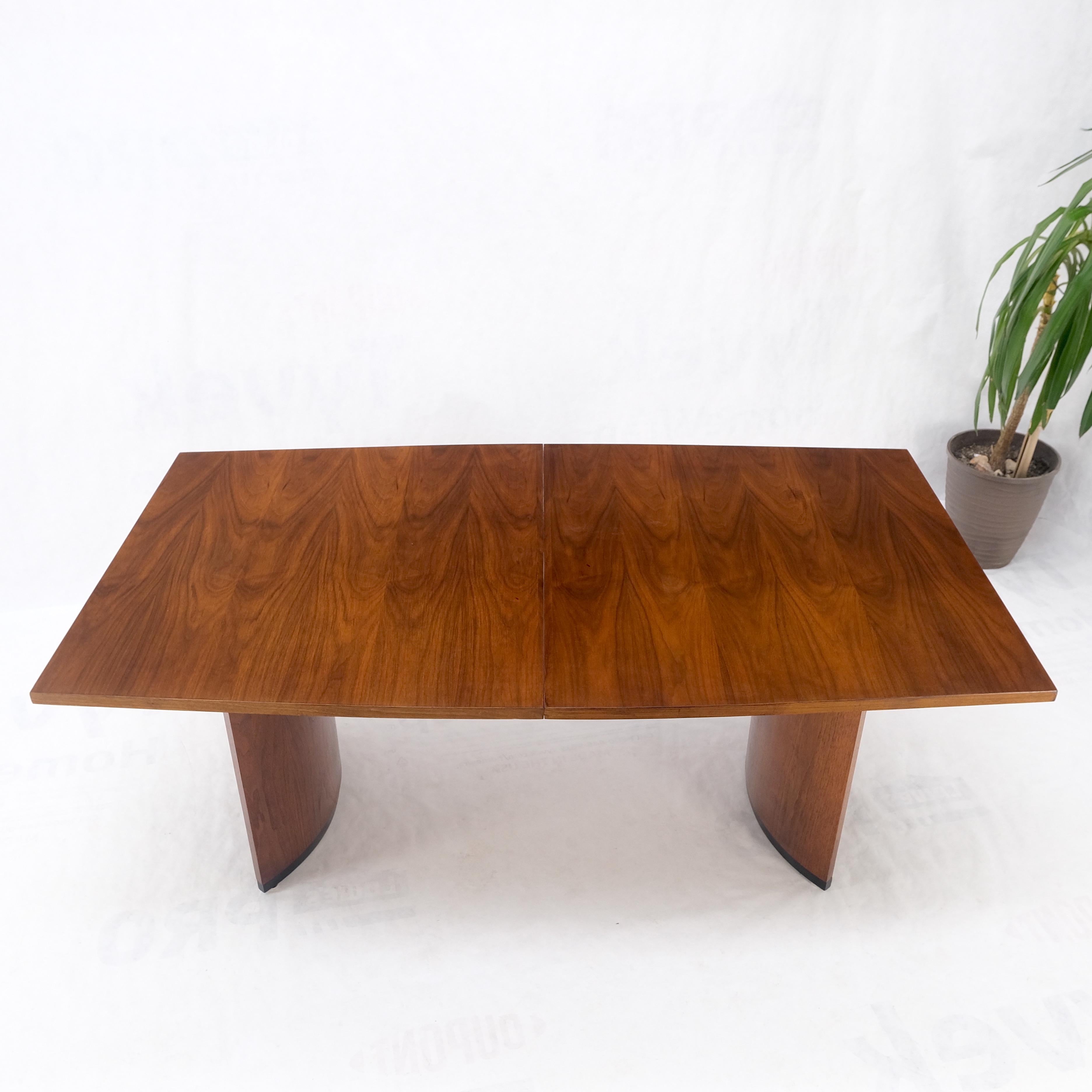 Danish Mid-Century Modern Walnut Dining Table W Two Extension Boards Leaves Mint 5