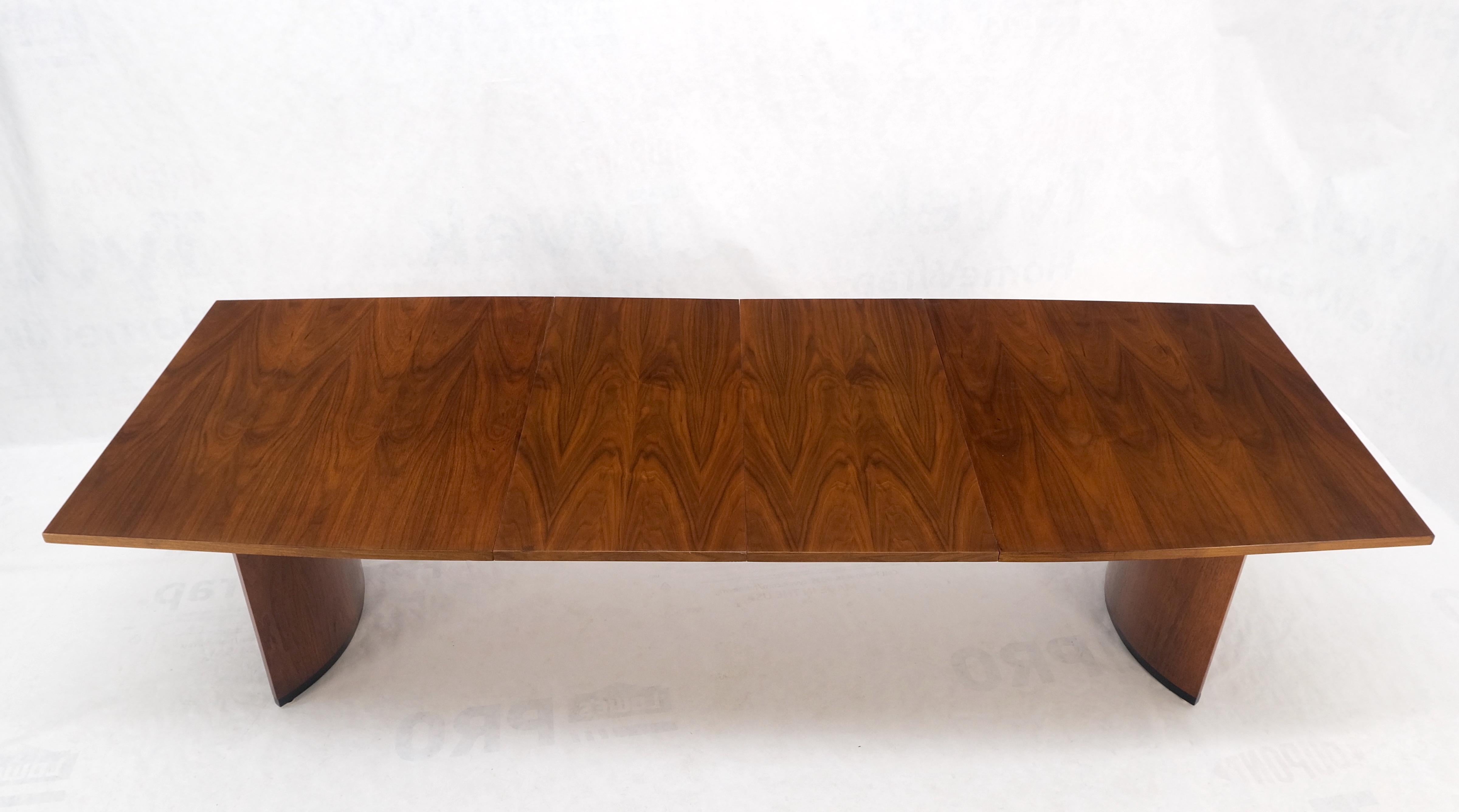Danish Mid-Century Modern Walnut Dining Table W Two Extension Boards Leaves Mint 8