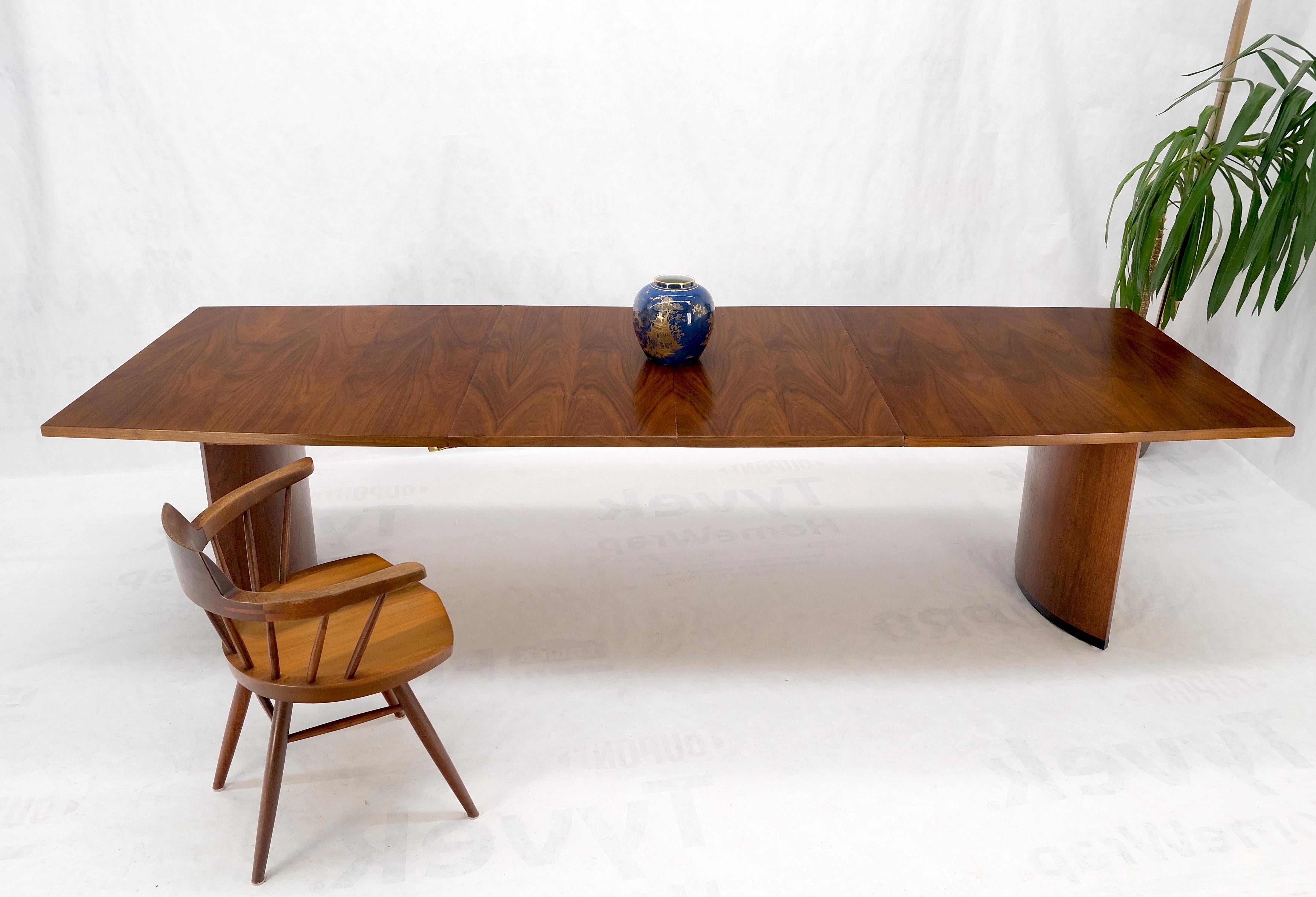 Danish Mid-Century Modern Walnut Dining Table W Two Extension Boards Leaves Mint 12