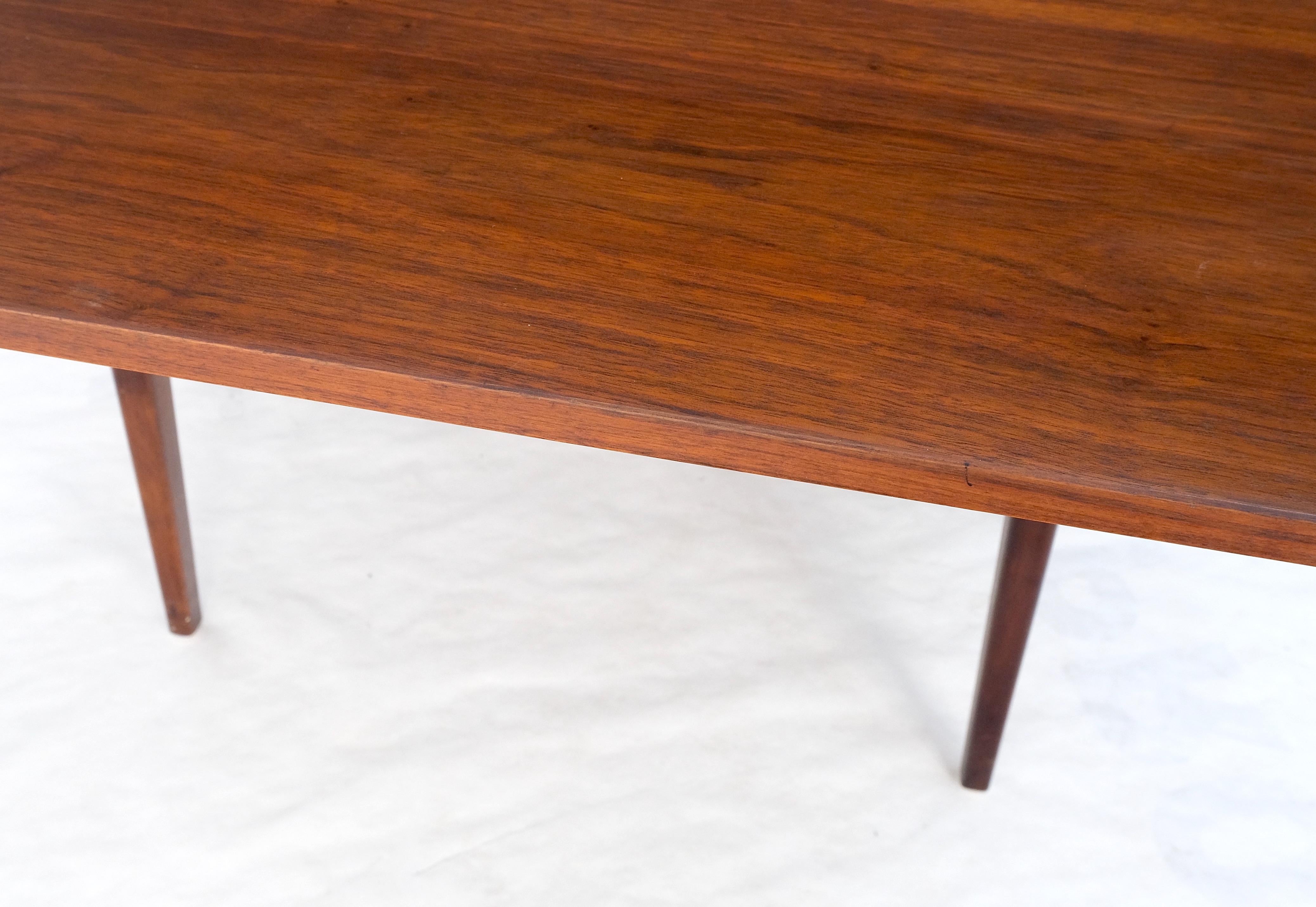 Lacquered Danish Mid-Century Modern Walnut Drop Leaf Dining Table W/ Extension Leaf Mint! For Sale