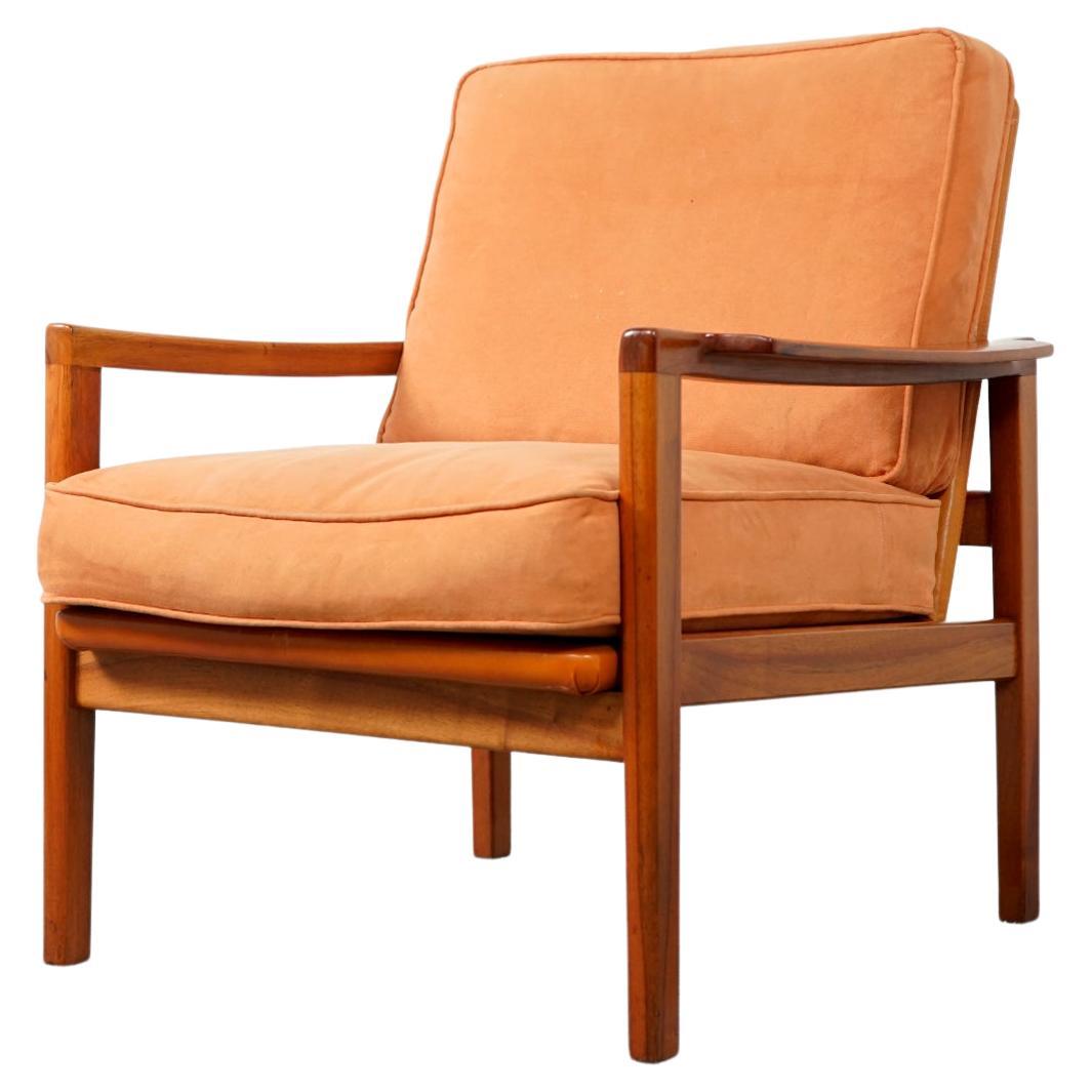 Danish Mid-Century Modern Walnut Easy Chair