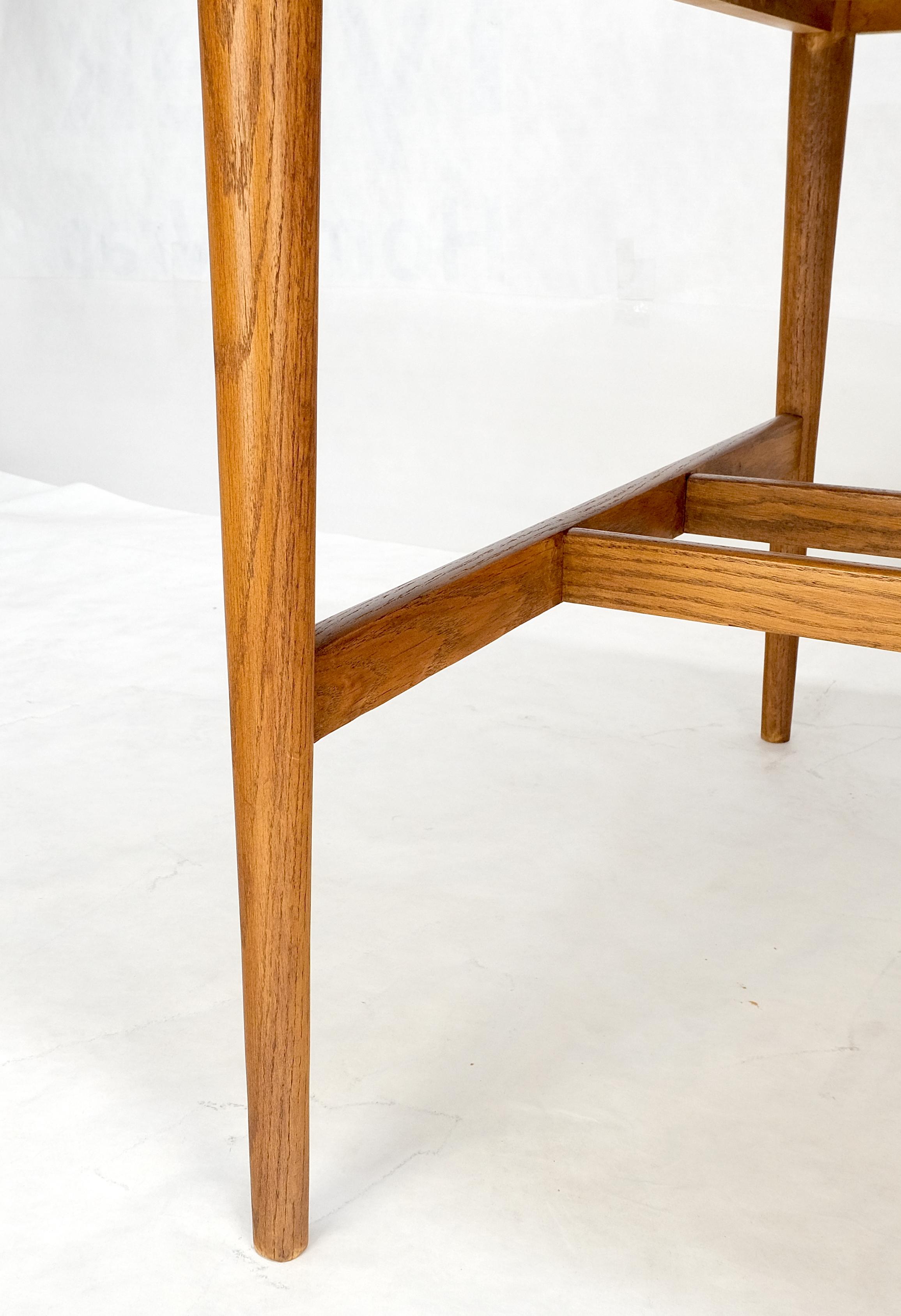 Danish Mid Century Modern Walnut Stretcher Base Walnut Dining Writing Table MINT For Sale 10
