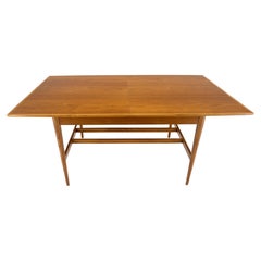 Danish Mid Century Modern Walnut Stretcher Base Walnut Dining Writing Table MINT