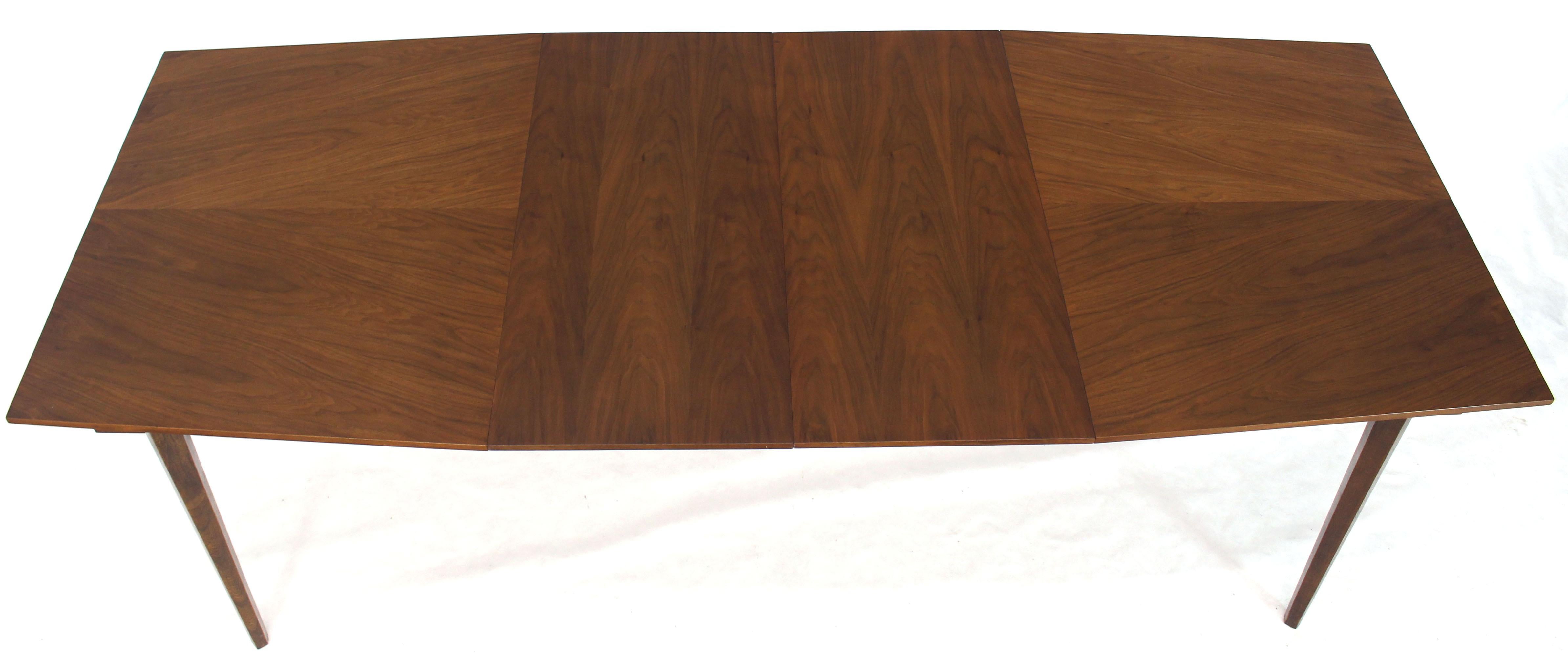Danish Mid-Century Modern Walnut Wide Rectangle Dining Table 2 Extension Boards For Sale 3