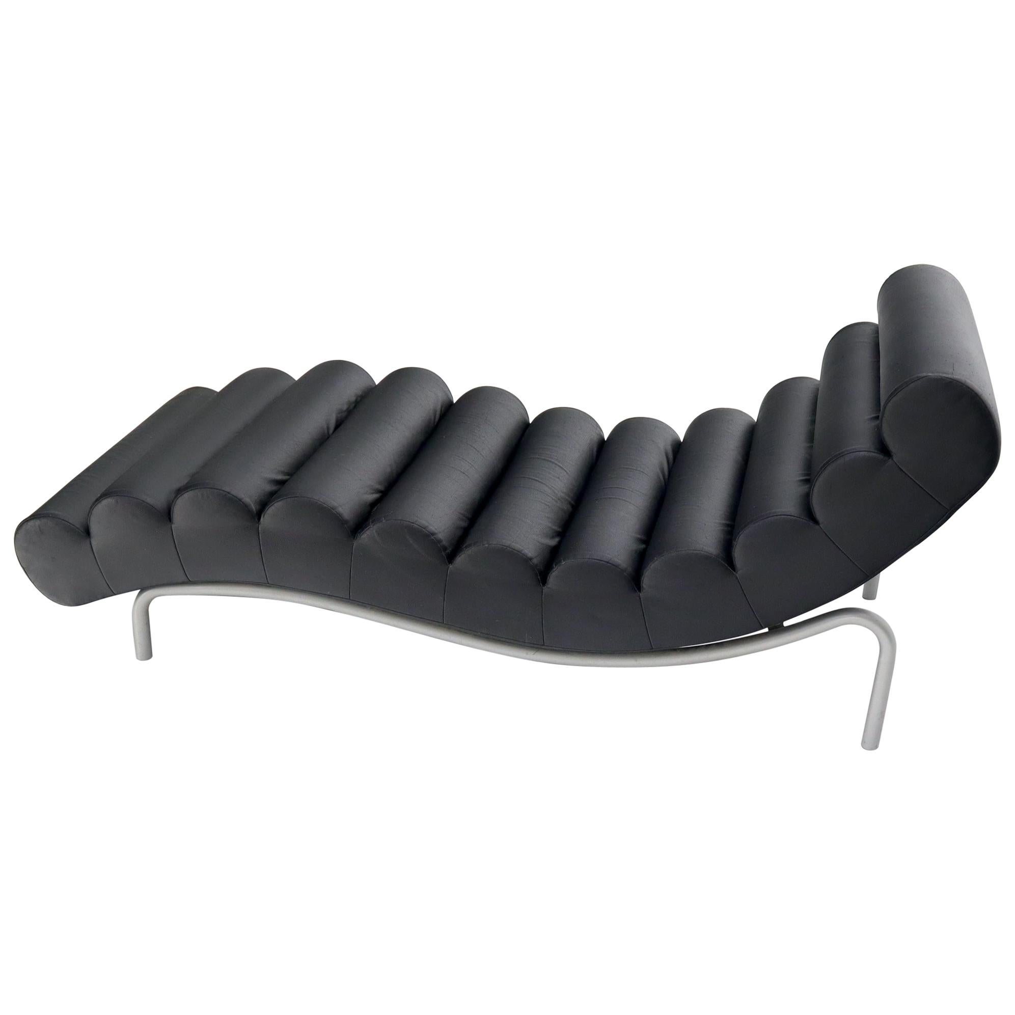Danish Mid-Century Modern Wave Shape Chaise Lounge Chair, Denmark at 1stDibs