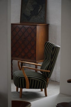 Dänischer Mid Century Modern, Wingback Lounge Chair in Eiche, Viggo Boesen, 1950er Jahre