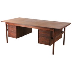 Danish Mid-Century Modern Wood Desk