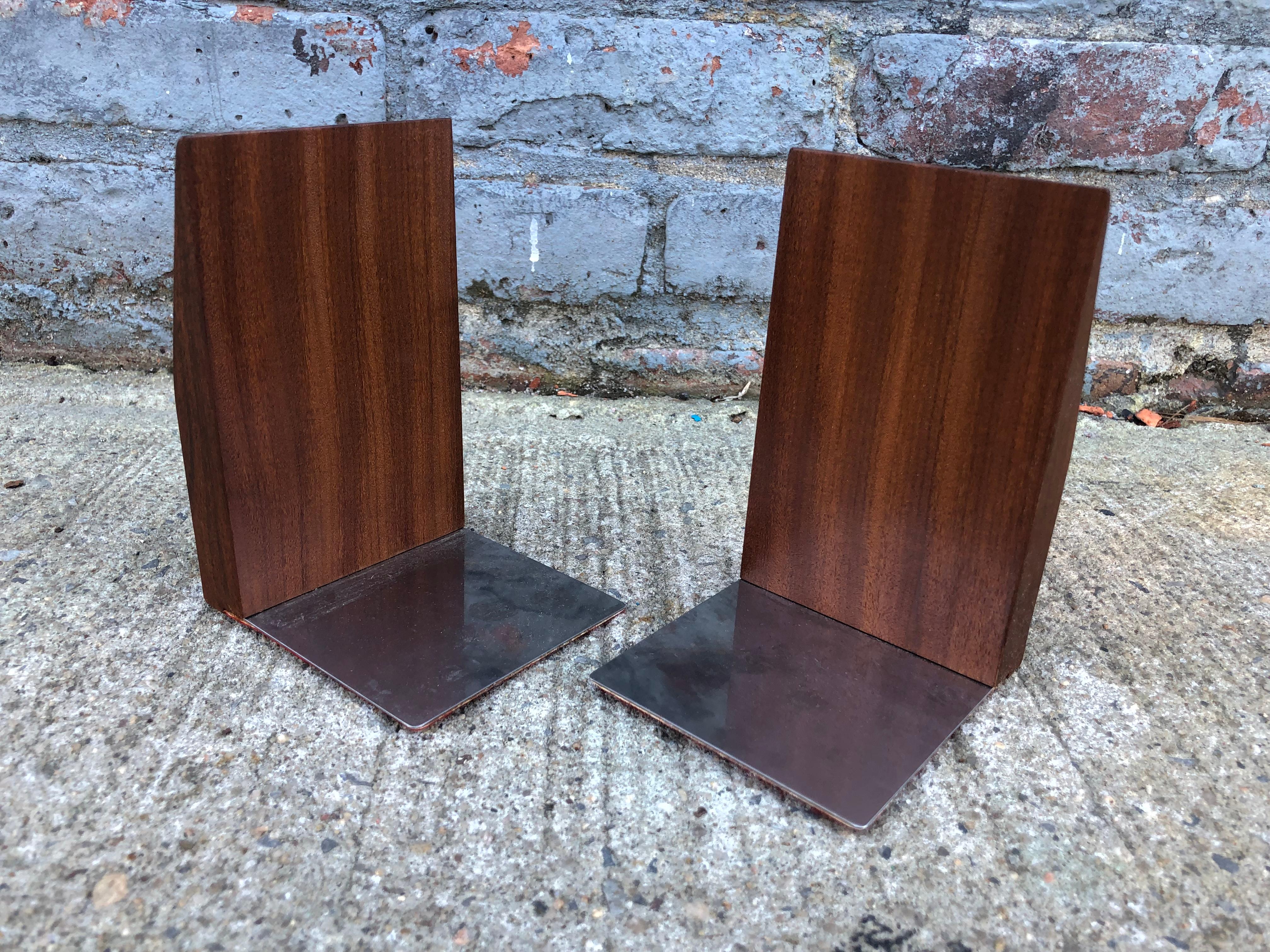 Scandinavian Modern Danish Mid-Century Modern Wooden Bookends